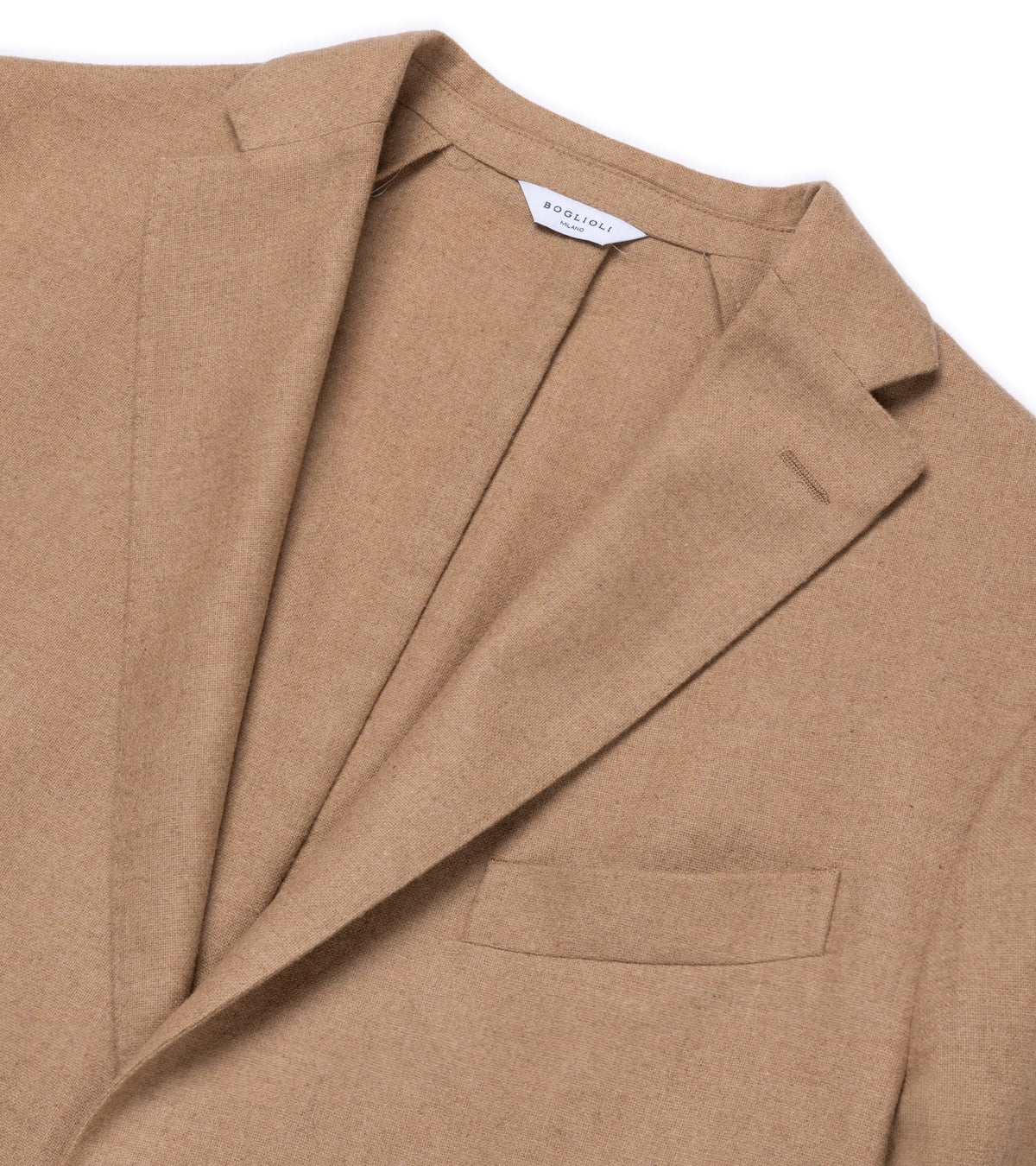 Boglioli Wool Flannel Hopsack K Jacket: Camel