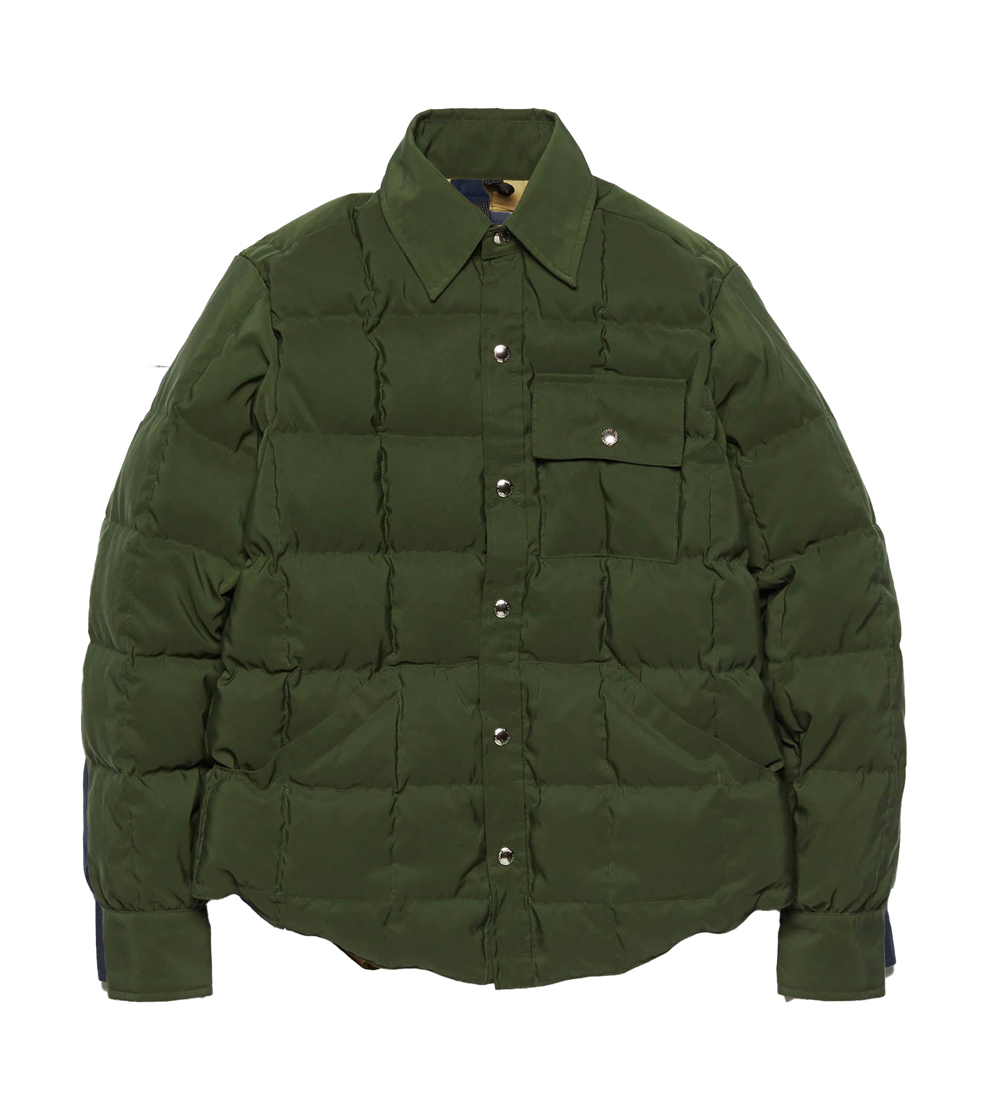 Crescent Down Works 60/40 Padded Down Shirt: Olive