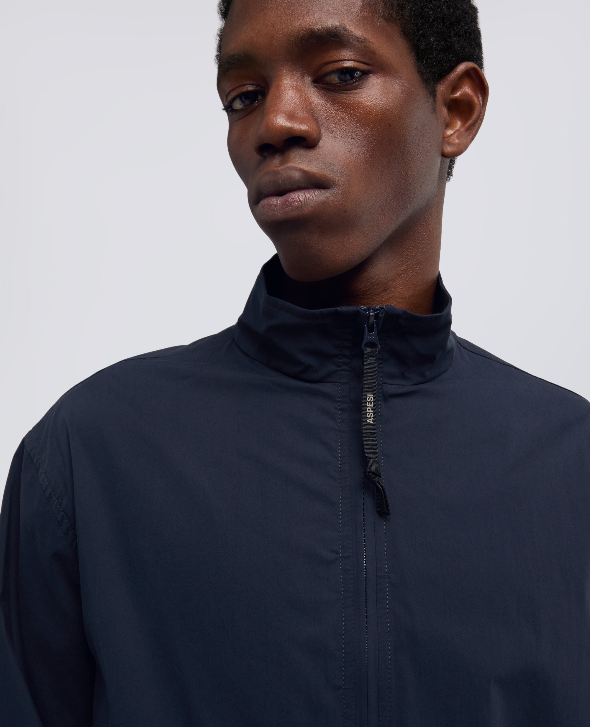 Aspesi Kong Cotton Nylon Poplin Jacket: Navy