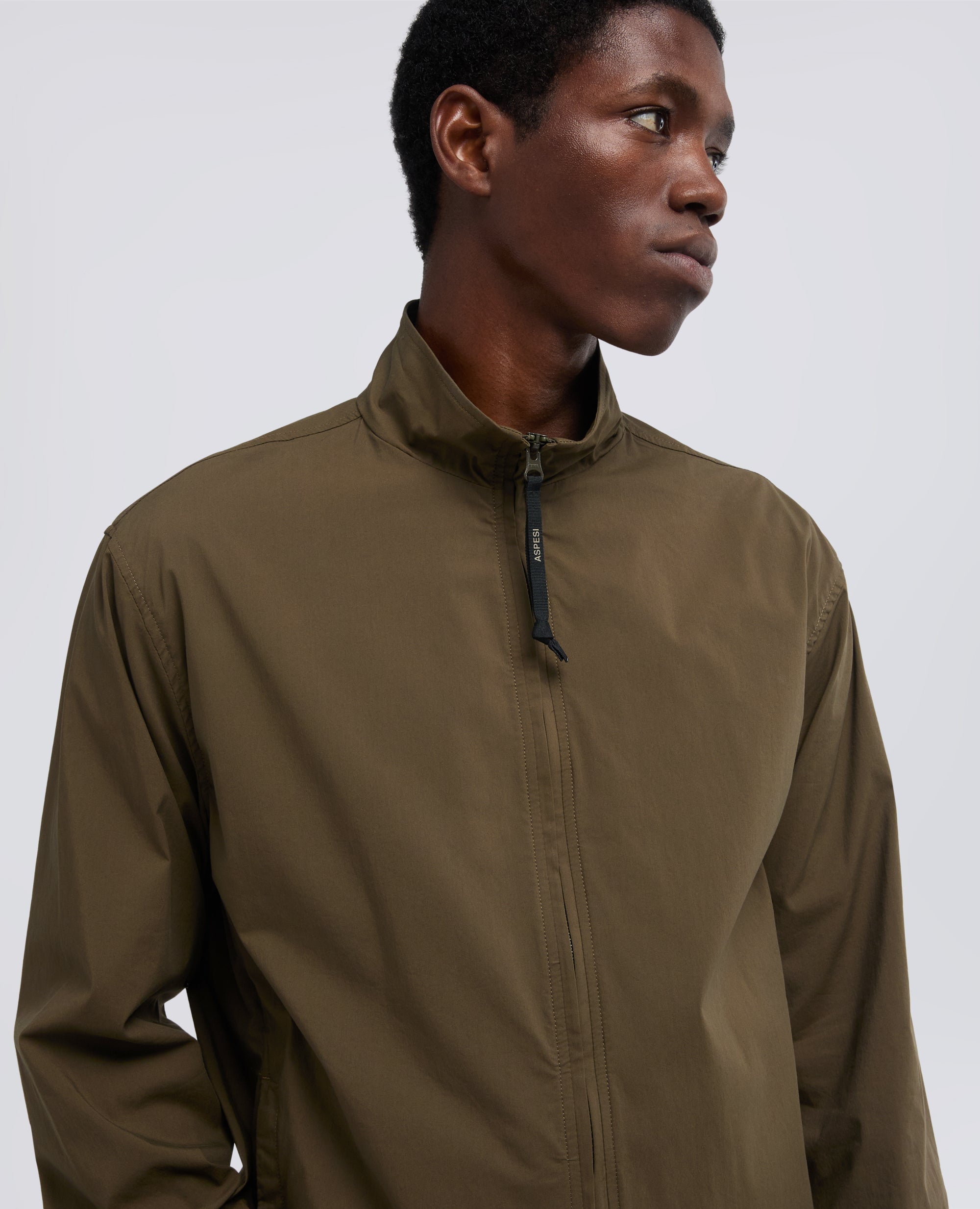 Aspesi Kong Cotton Nylon Poplin Jacket: Military