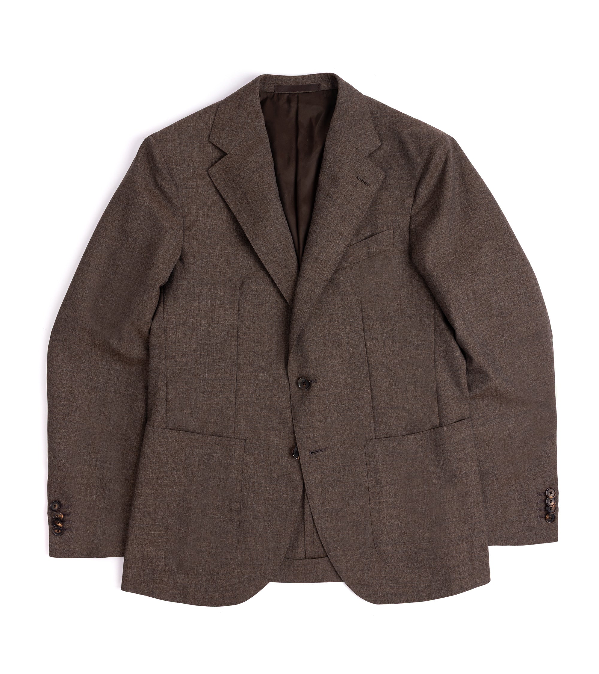Caruso Aida 3-Ply Wool Canvas Suit: Navy
