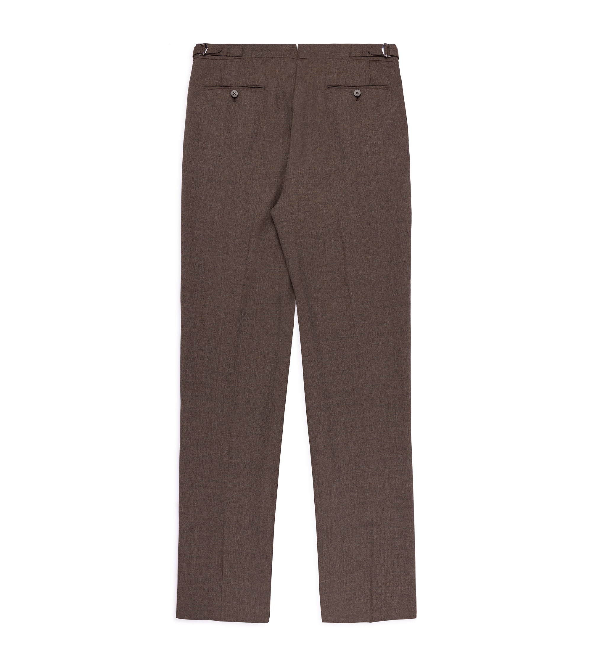 Caruso Aida 3-Ply Wool Canvas Suit: Brown