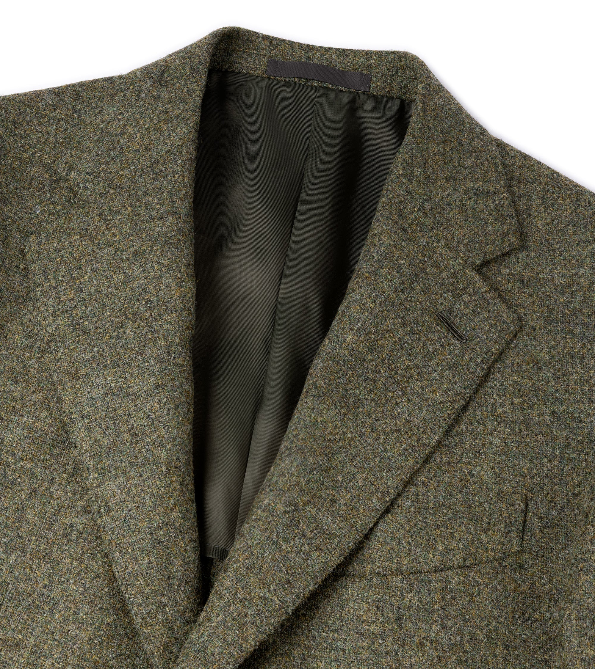 Caruso Aida Soft Shetland Wool Tweed Jacket: Loden