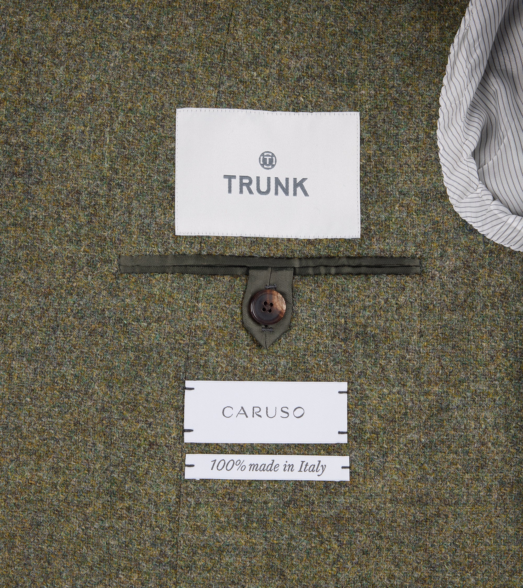 Caruso Aida Soft Shetland Wool Tweed Jacket: Loden