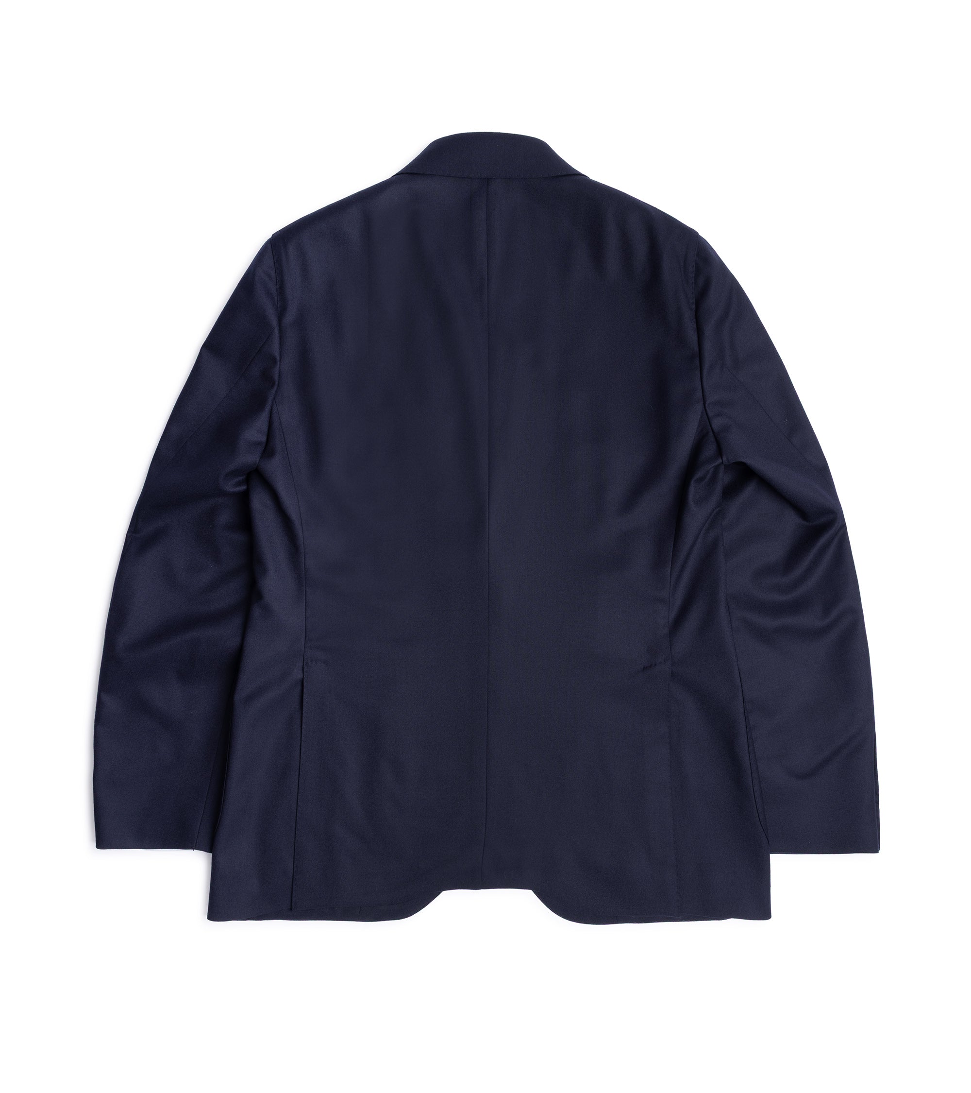 Caruso Superlight Wool Flannel Suit: Navy