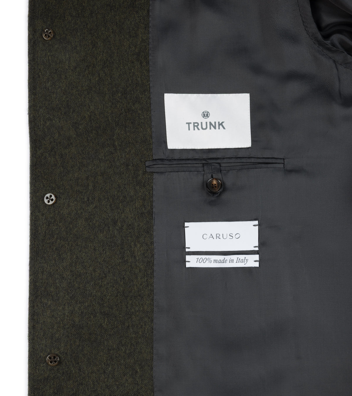 Caruso Wool Rigoletto Loden Coat: Green