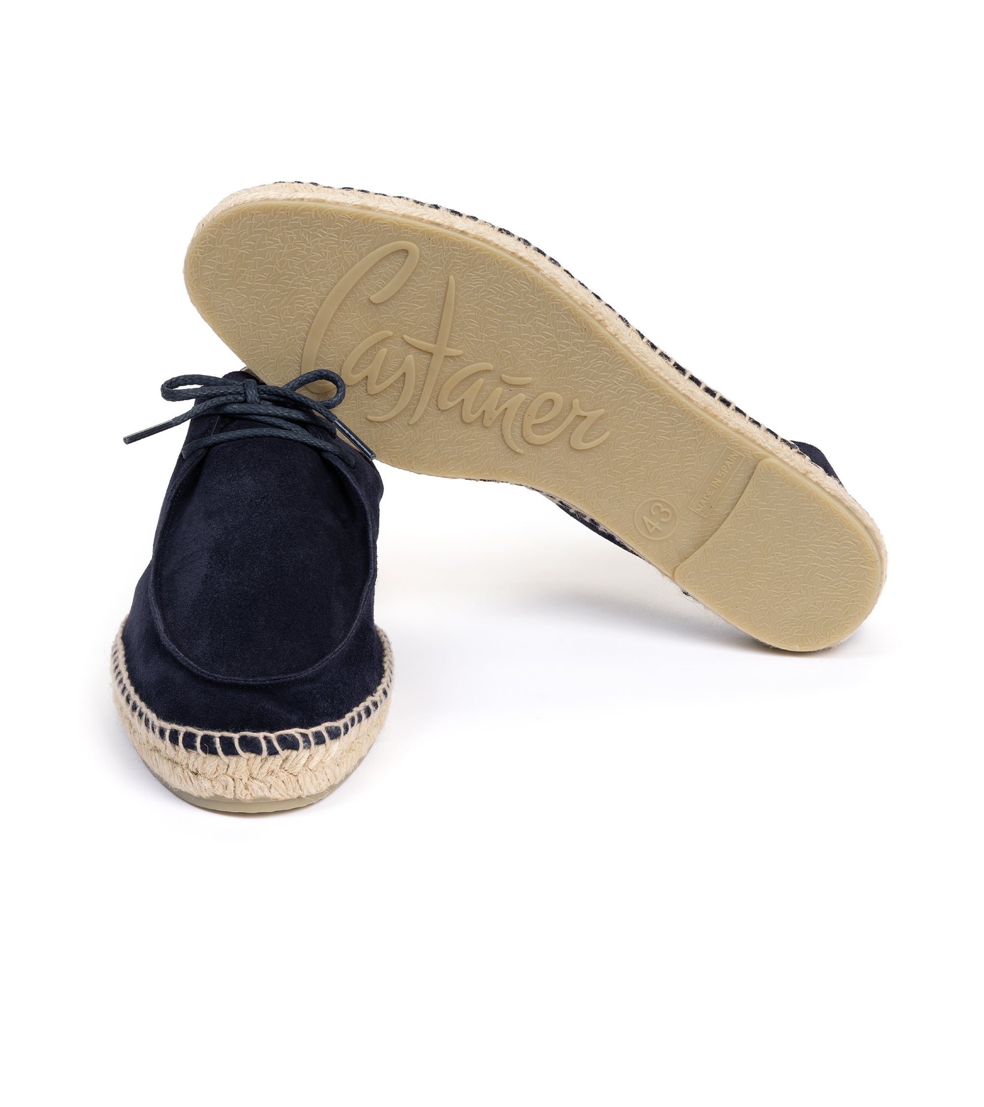 Castañer Ned Suede Lace-Up Espadrille: Navy