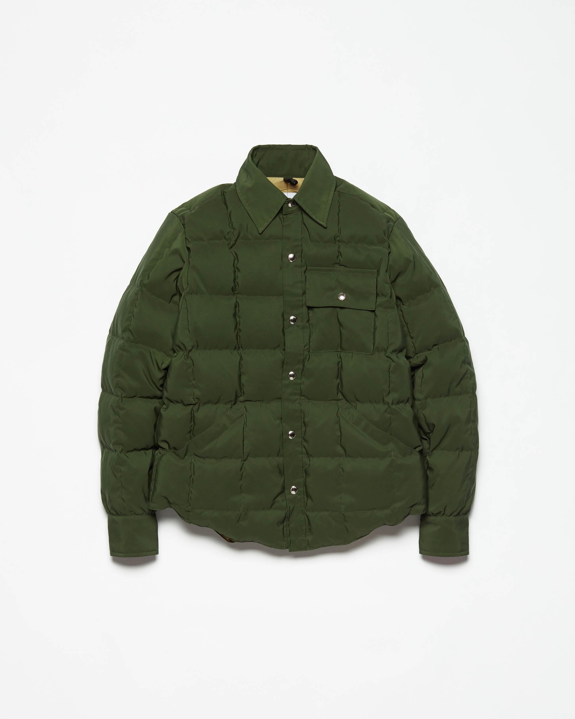 Crescent Down Works 60/40 Padded Down Shirt: Olive