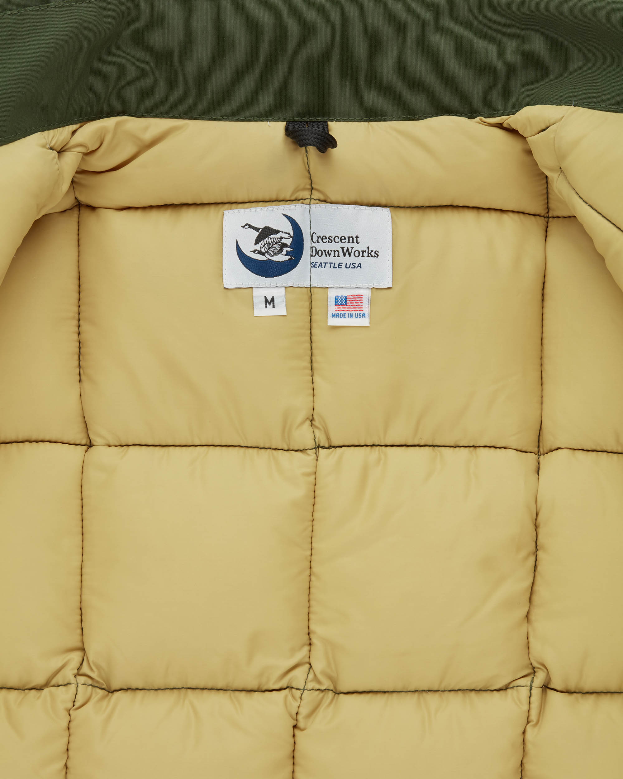 Crescent Down Works 60/40 Padded Down Shirt: Olive