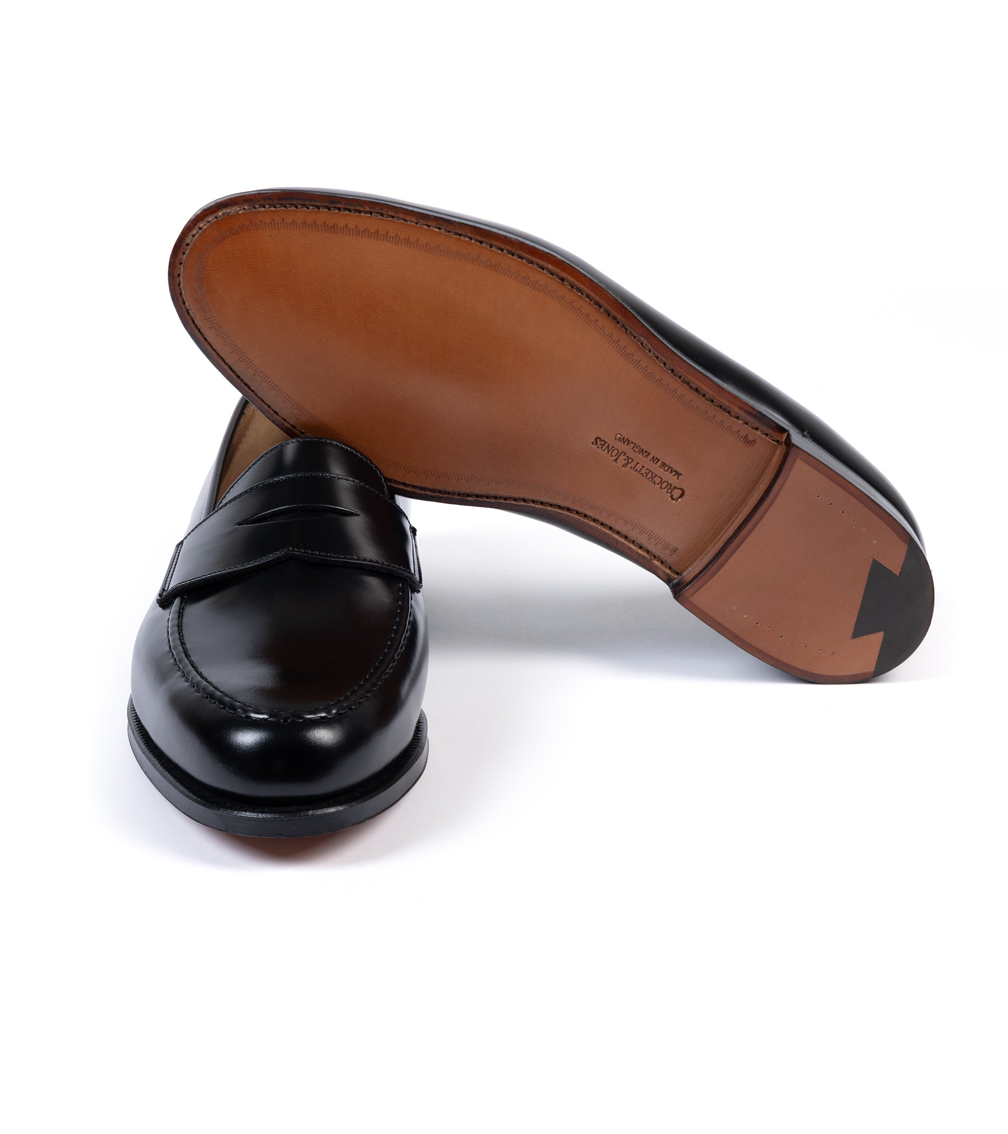 Crockett & Jones Boston Loafer: Black Cavalry Leather