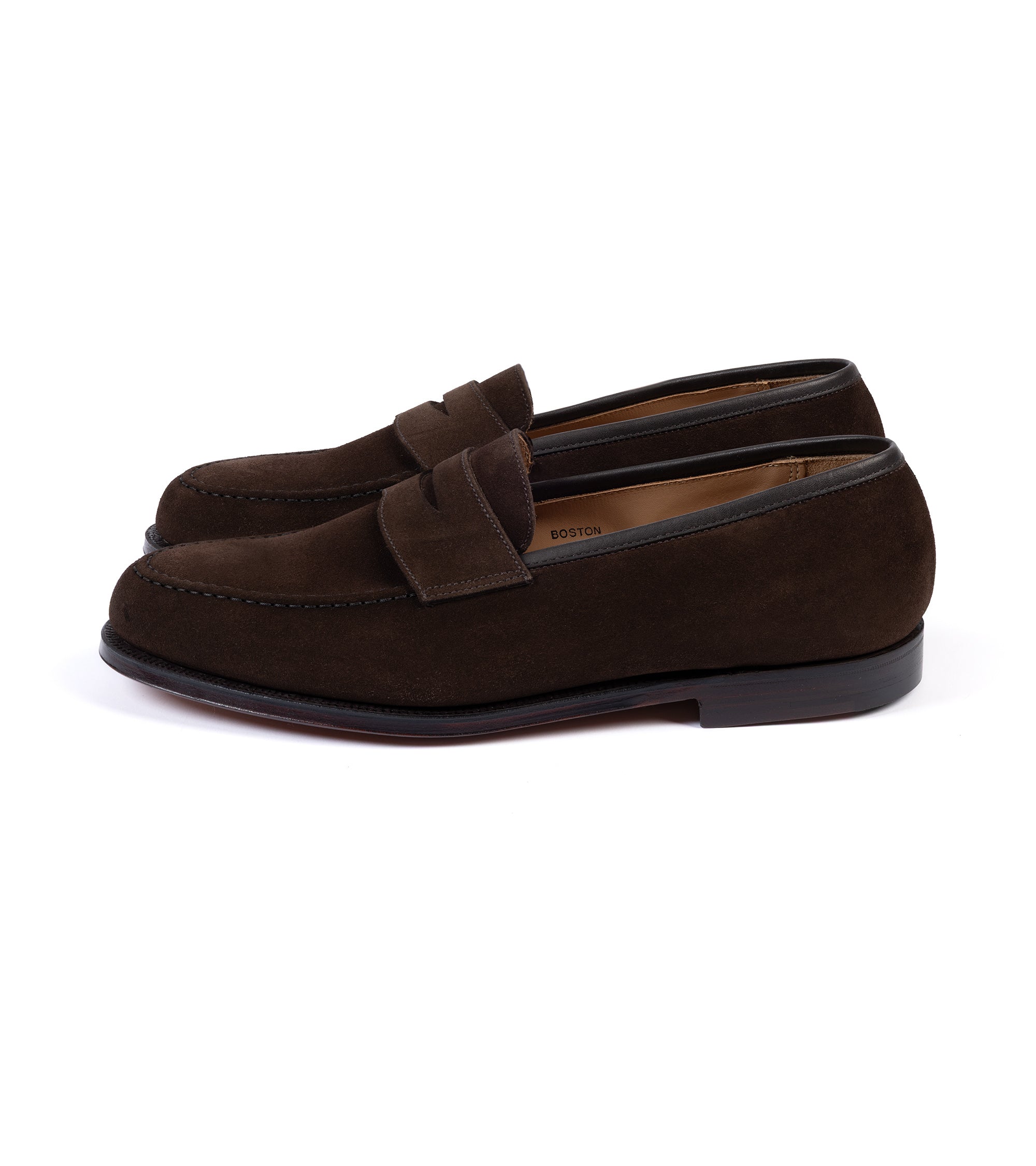Crockett & Jones Boston Loafer: Dark Brown Suede