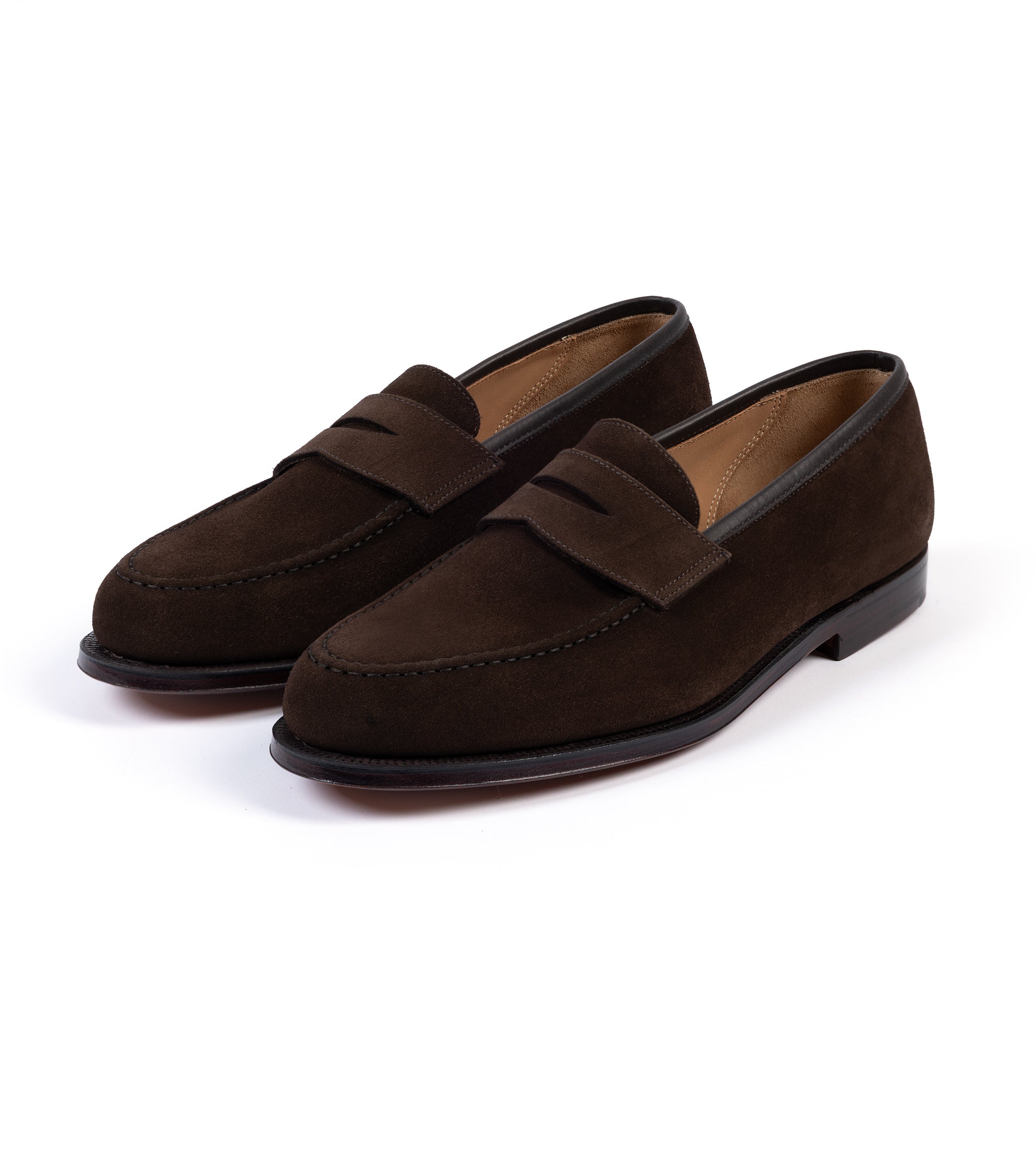 Crockett & Jones Boston Loafer: Dark Brown Suede