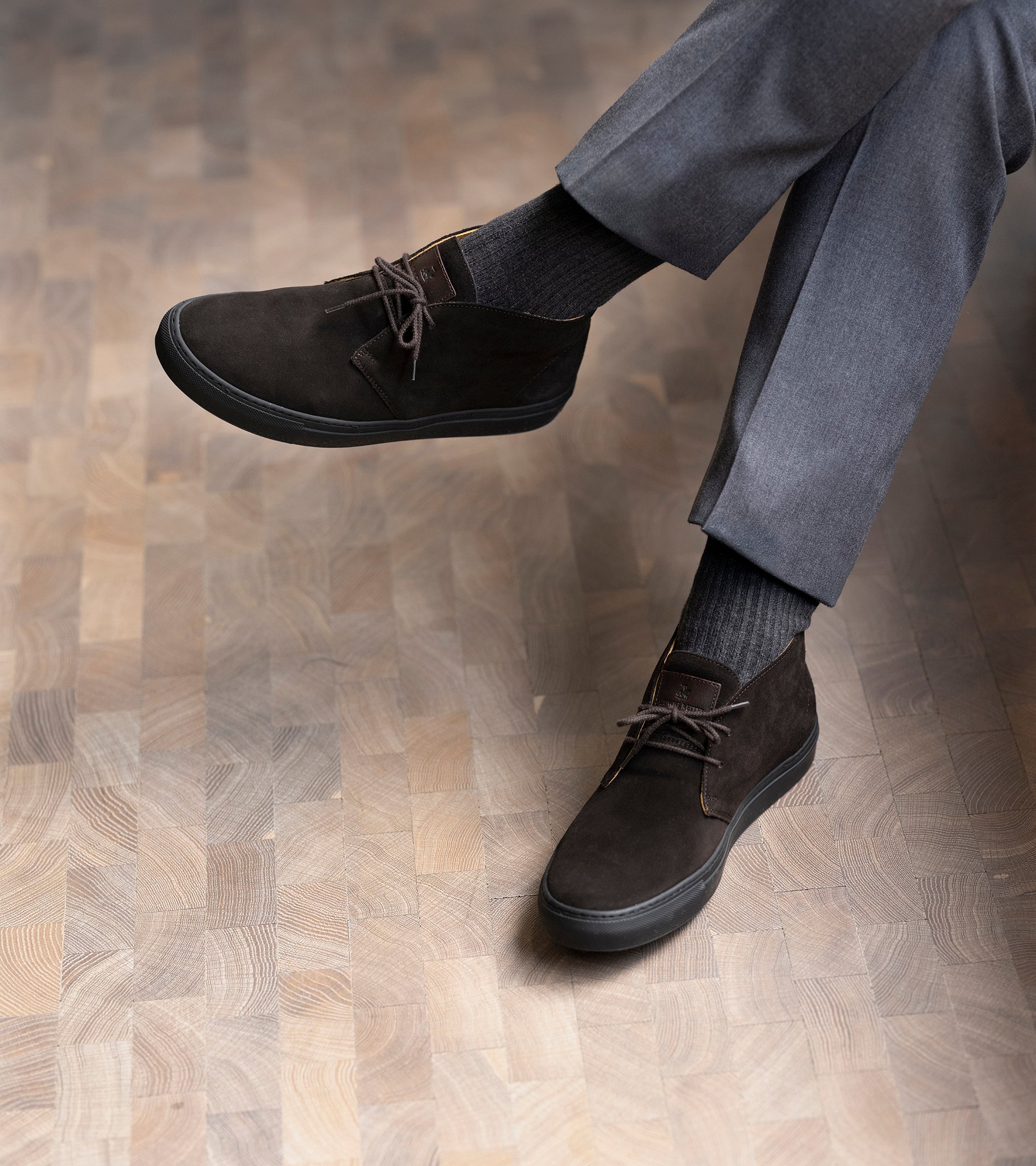 Ludwig Reiter for Trunk Adriatic Suede Chukka Boot: Umbra
