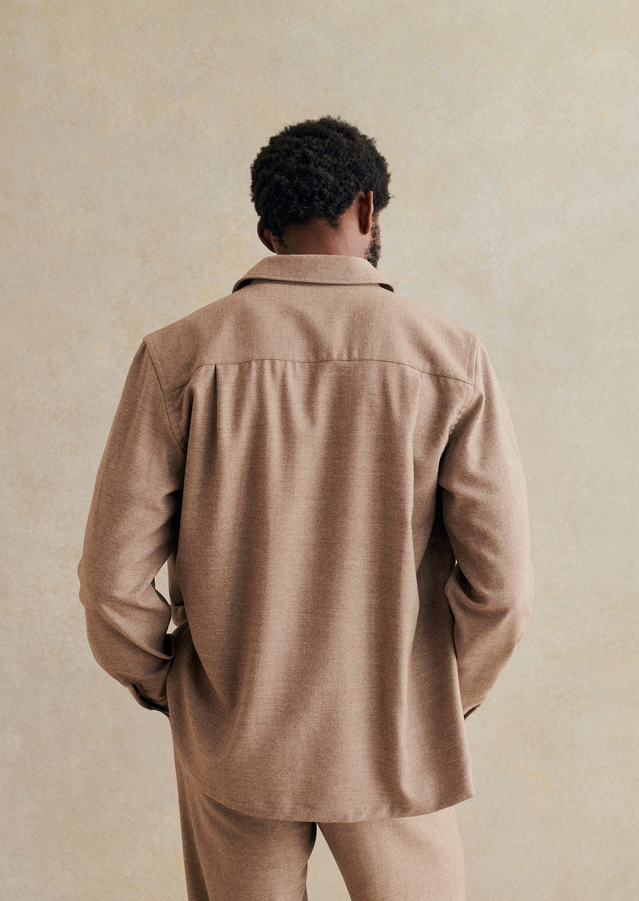 De Bonne Facture Super 130's Wool Painter's Jacket: Taupe