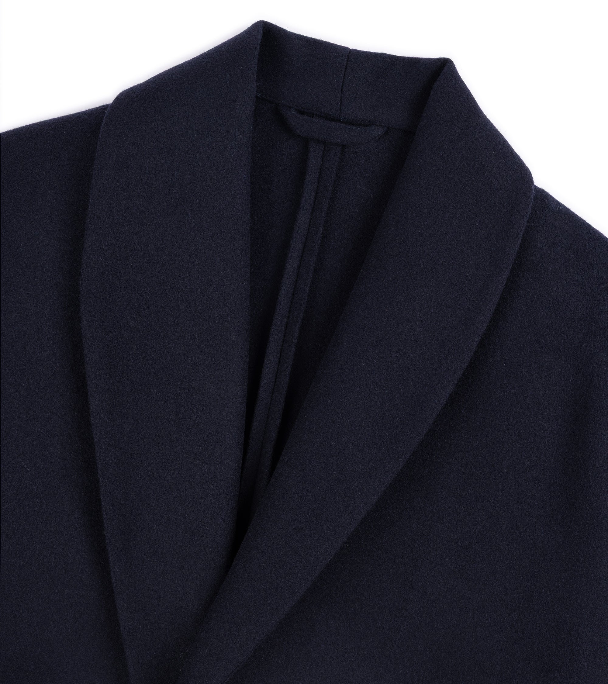De Bonne Facture Austrian Wool Cardigan Coat: Navy