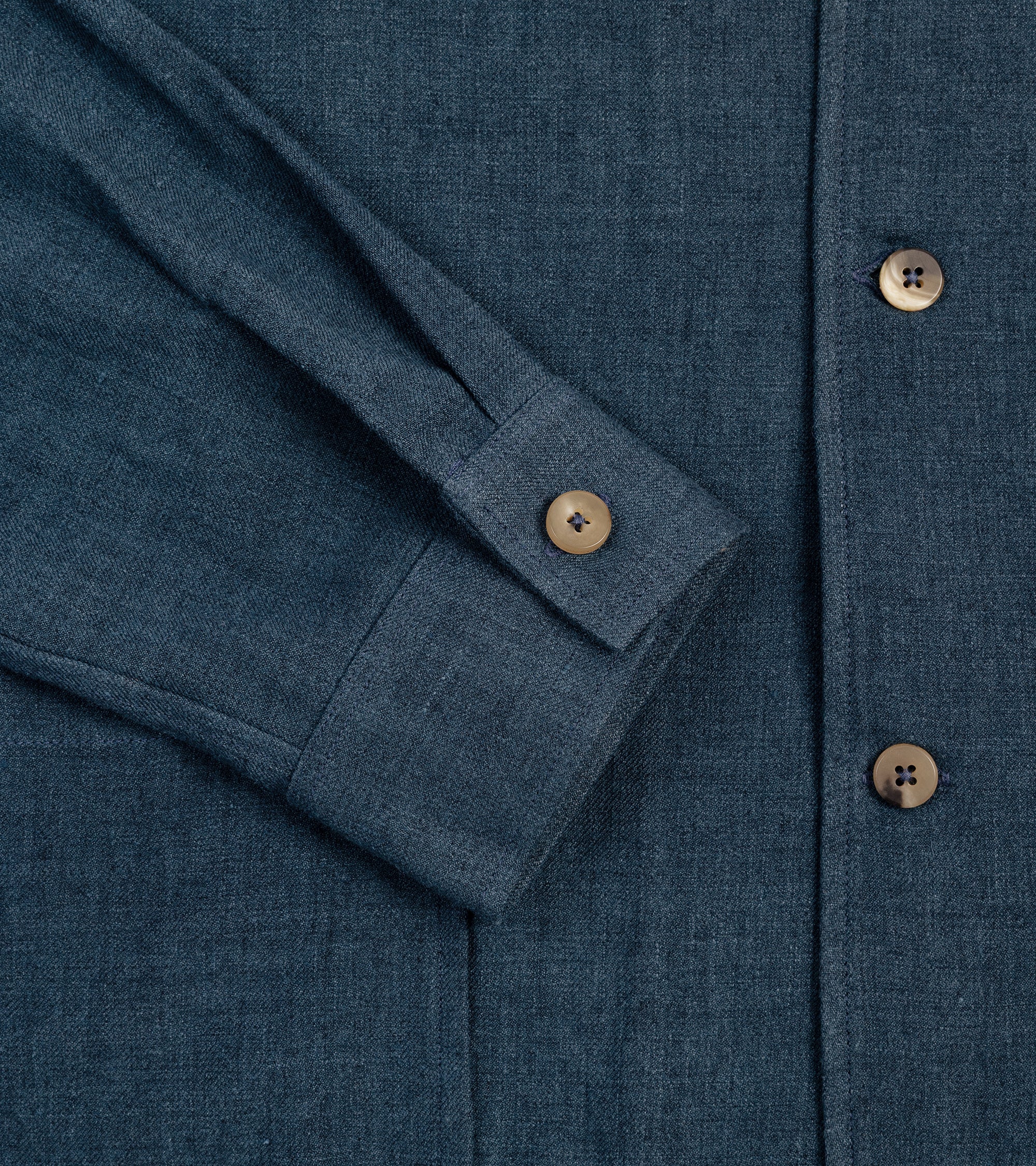 De Bonne Facture Belgian Wool Linen Painter's Jacket: Prussian Blue