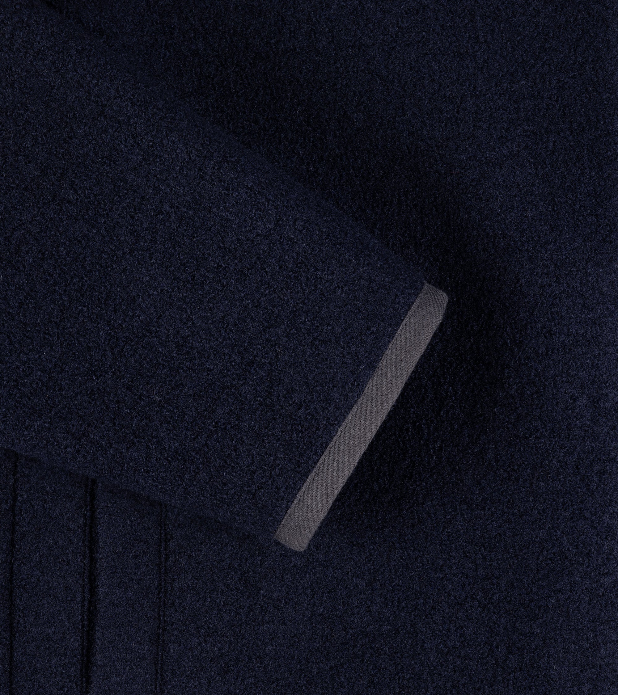 De Bonne Facture Boiled Wool Sherpa Jacket: Navy