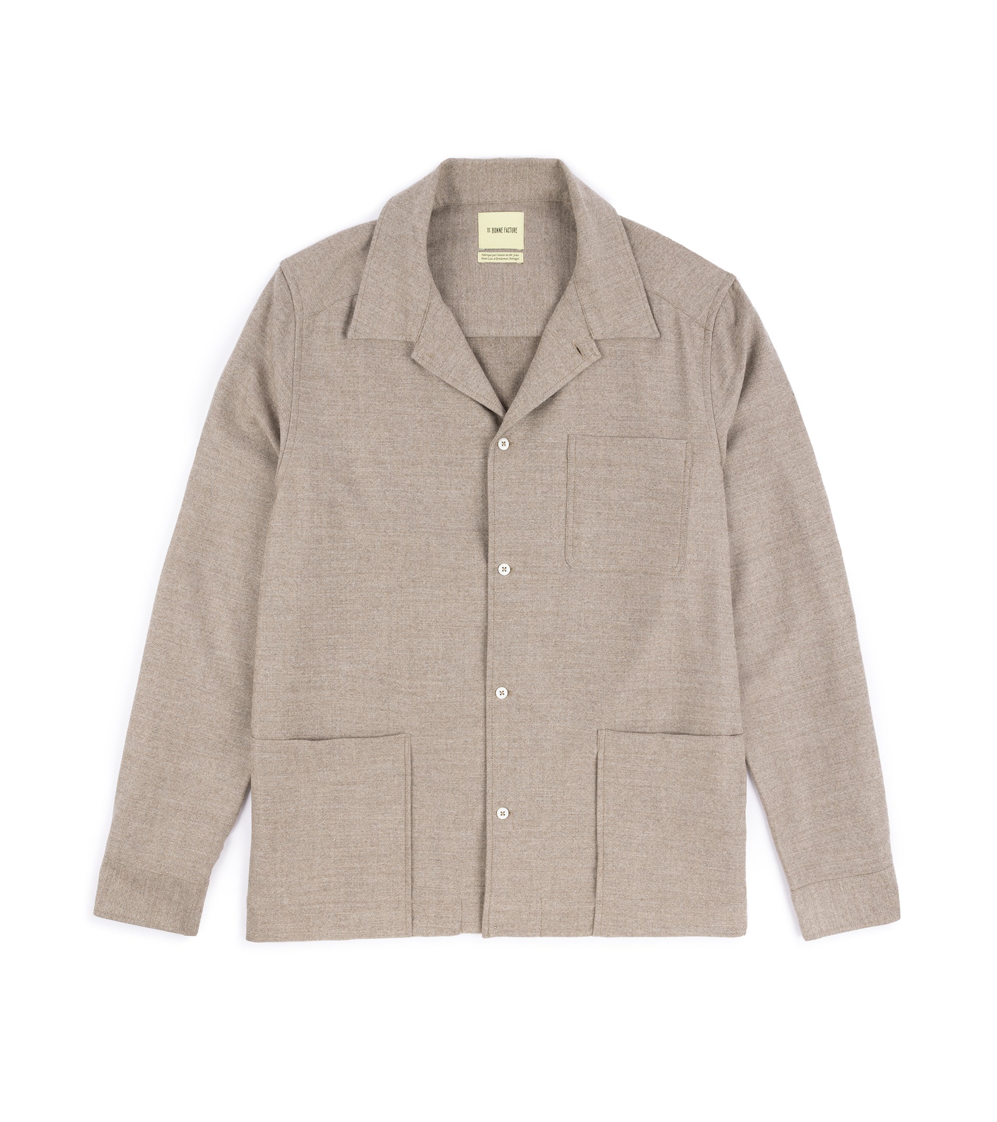 De Bonne Facture Super 130's Wool Painter's Jacket: Taupe
