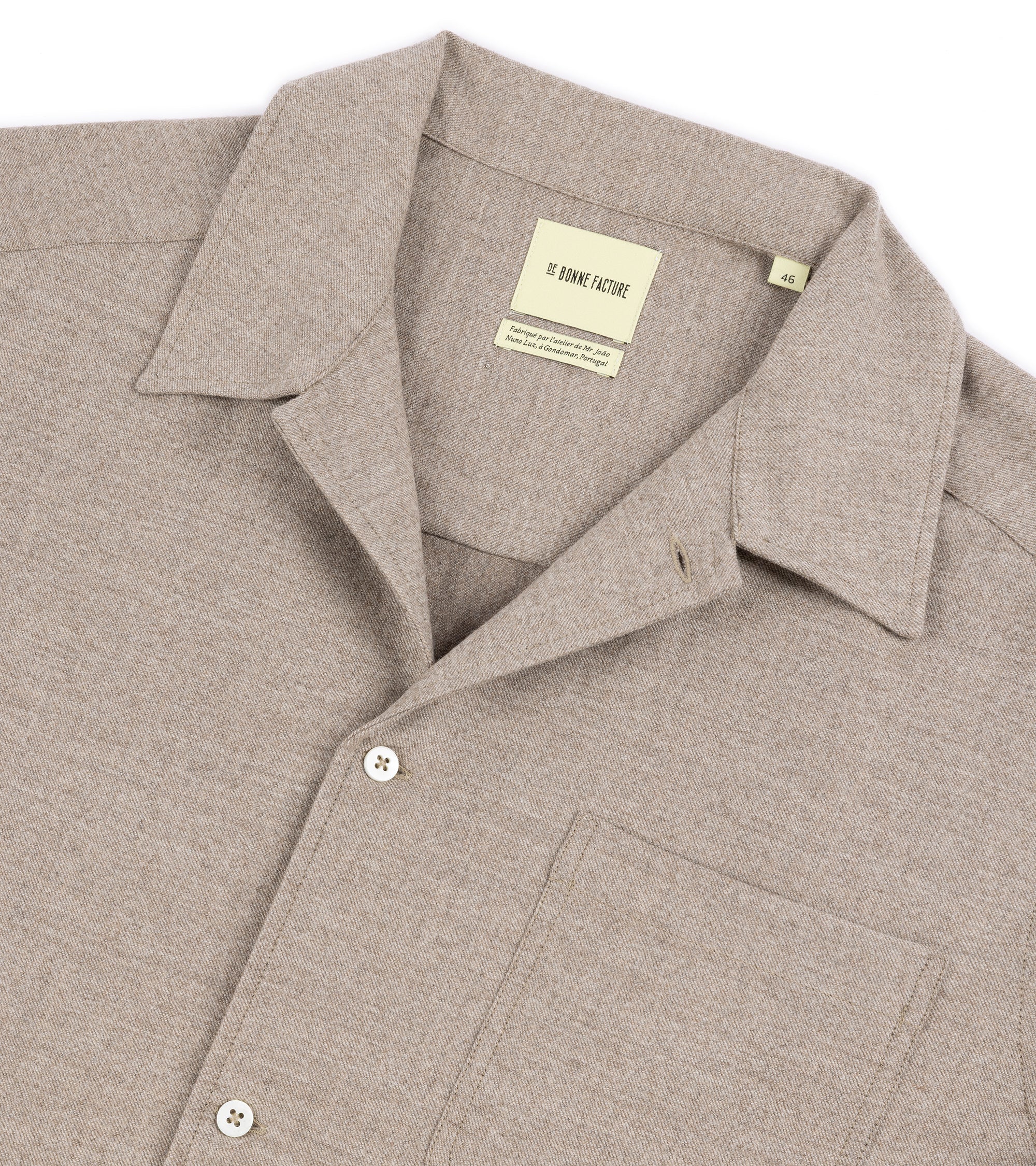 De Bonne Facture Super 130's Wool Painter's Jacket: Taupe