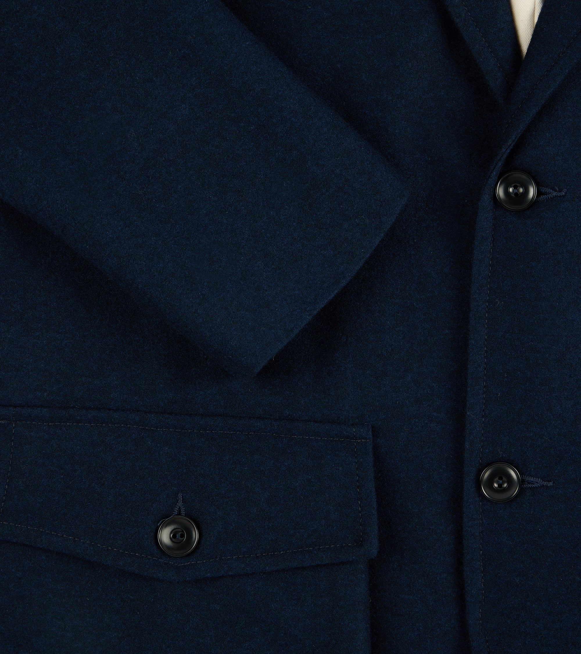 East Harbour Surplus Chester Washed Wool Flannel Jacket: Navy