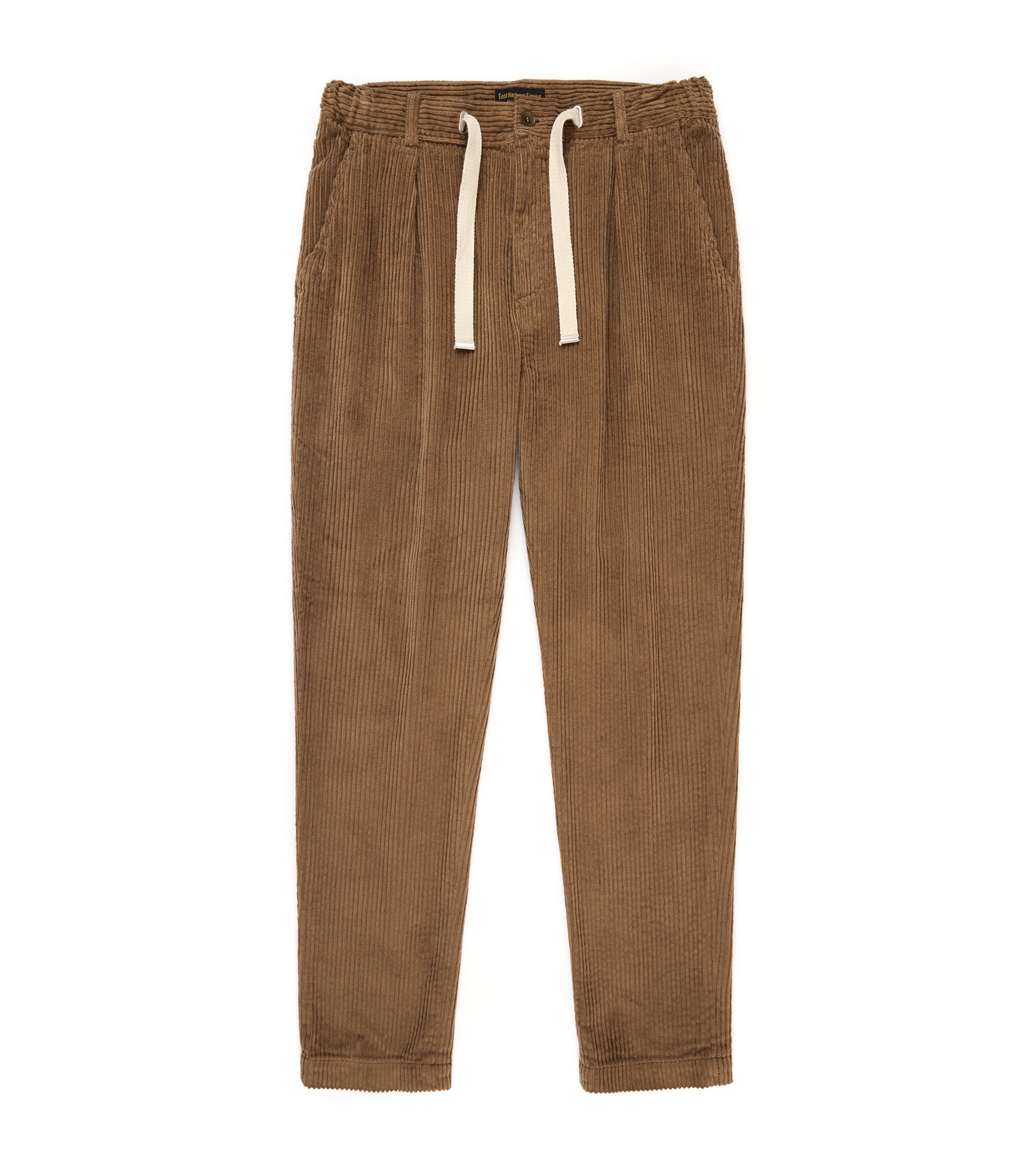 East Harbour Surplus Oxnard Wide Cotton Cord Easy Trousers: Light Brown