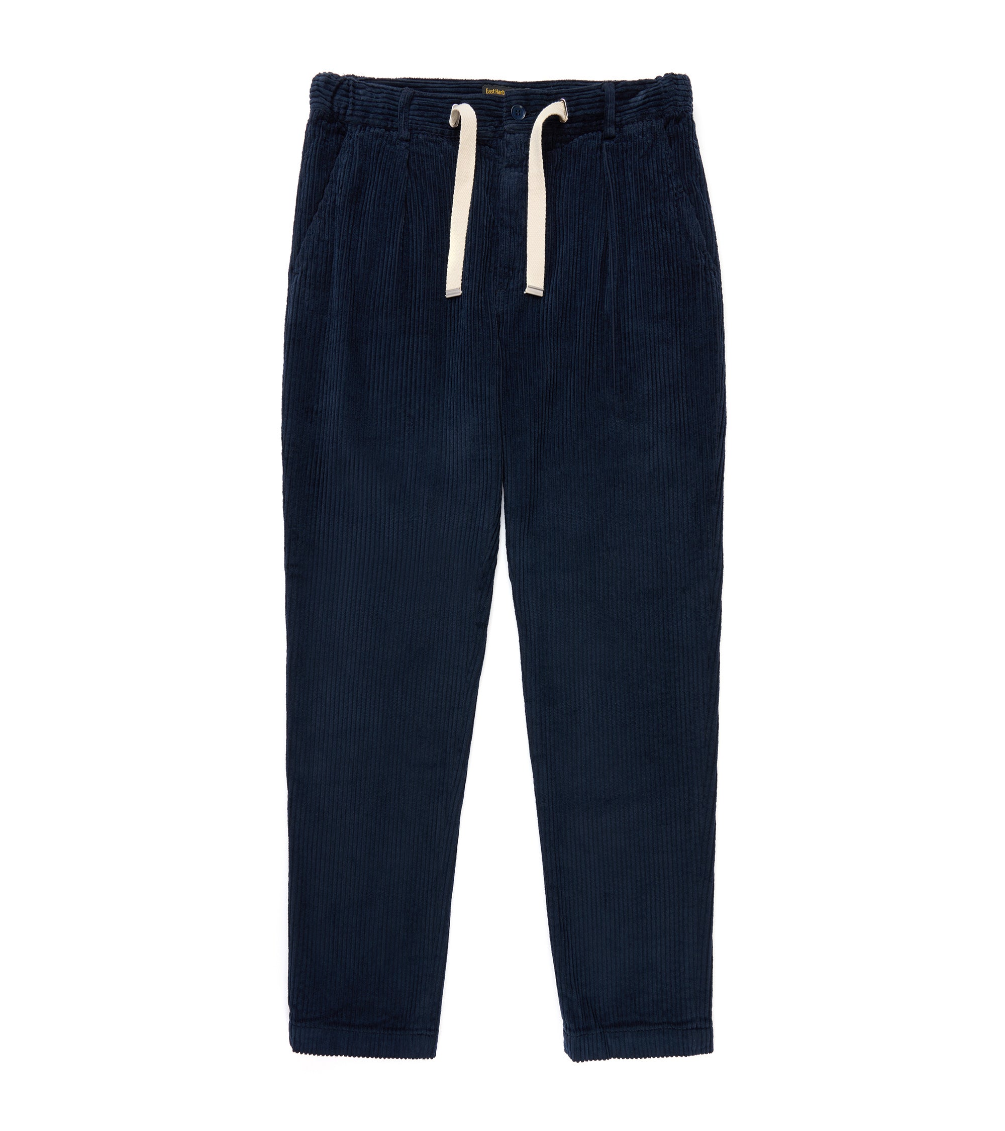 East Harbour Surplus Oxnard Wide Cotton Cord Easy Trousers: Navy