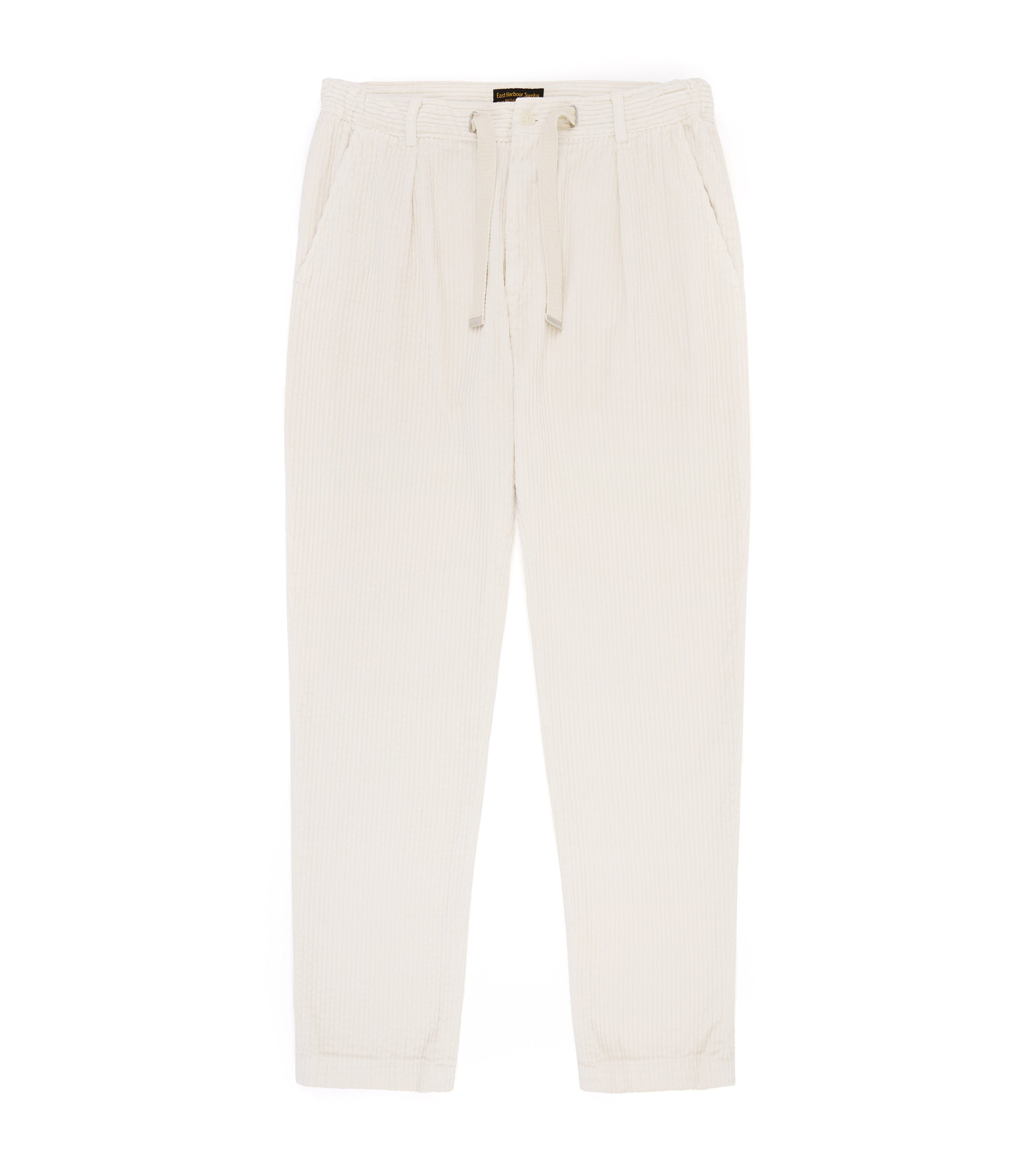 East Harbour Surplus Oxnard Wide Cotton Cord Easy Trousers: Off White