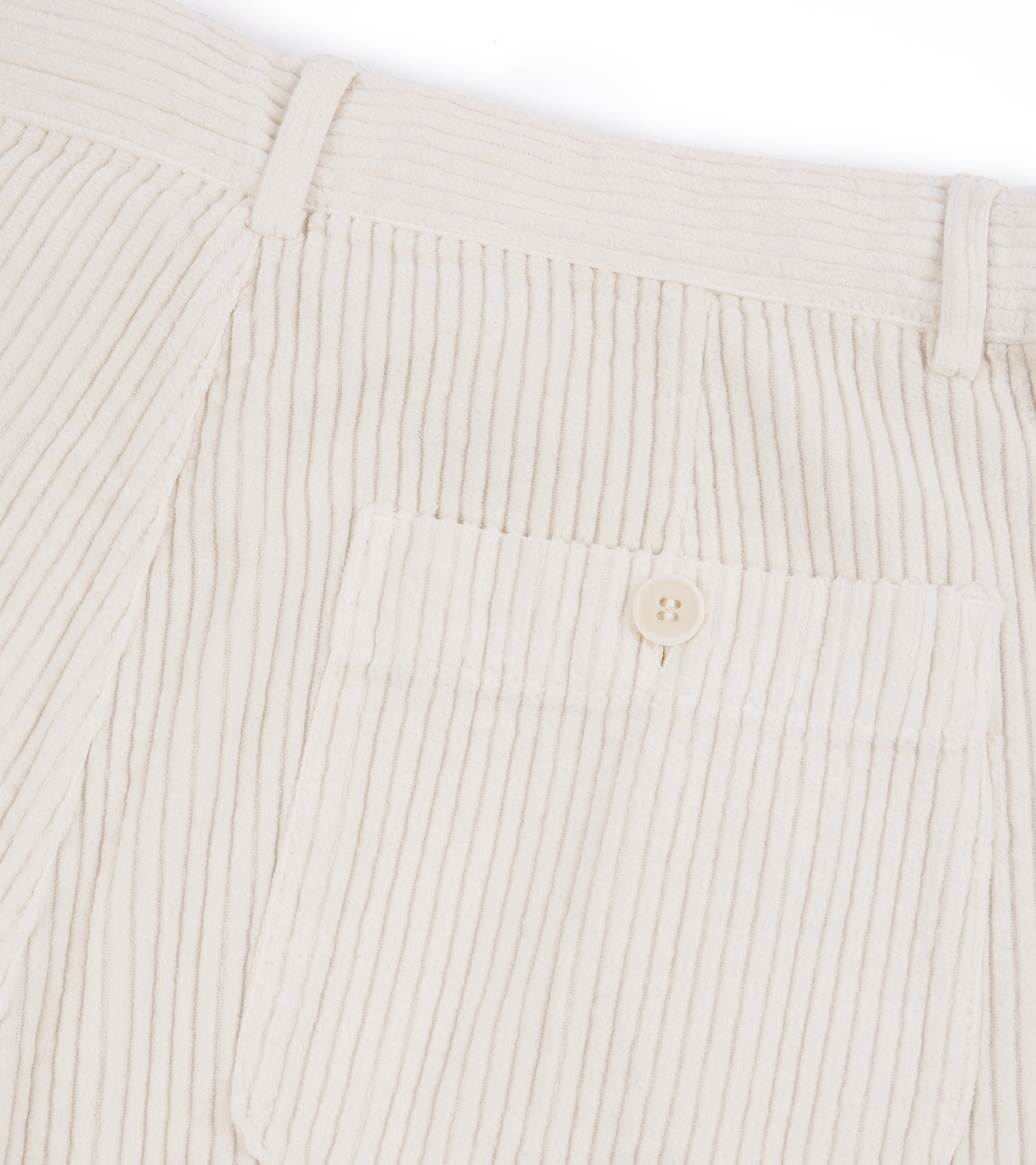 East Harbour Surplus Oxnard Wide Cotton Cord Easy Trousers: Off White