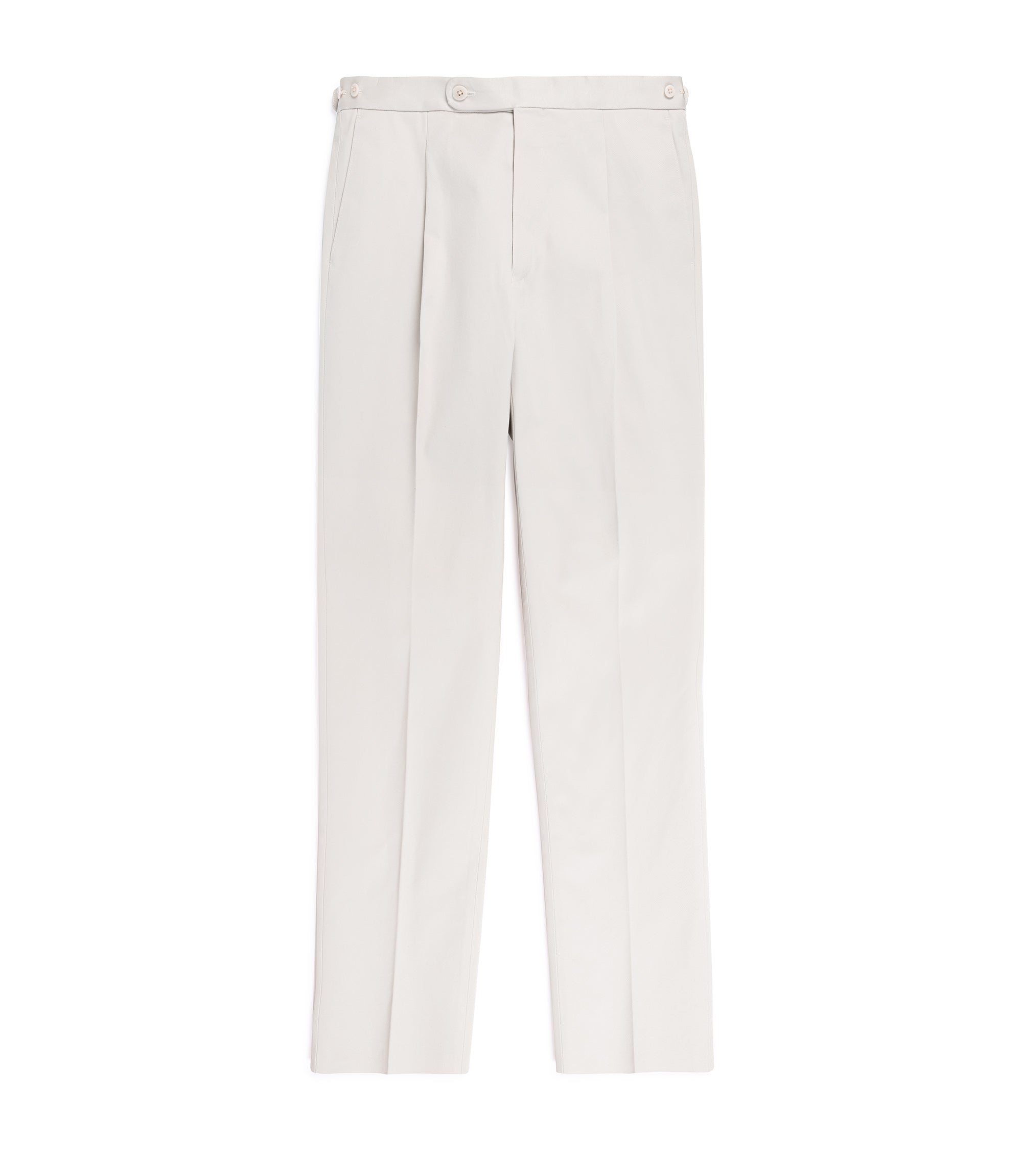 Echizenya for Trunk Heavy West Point Cotton Twill Chino Trousers: Stone