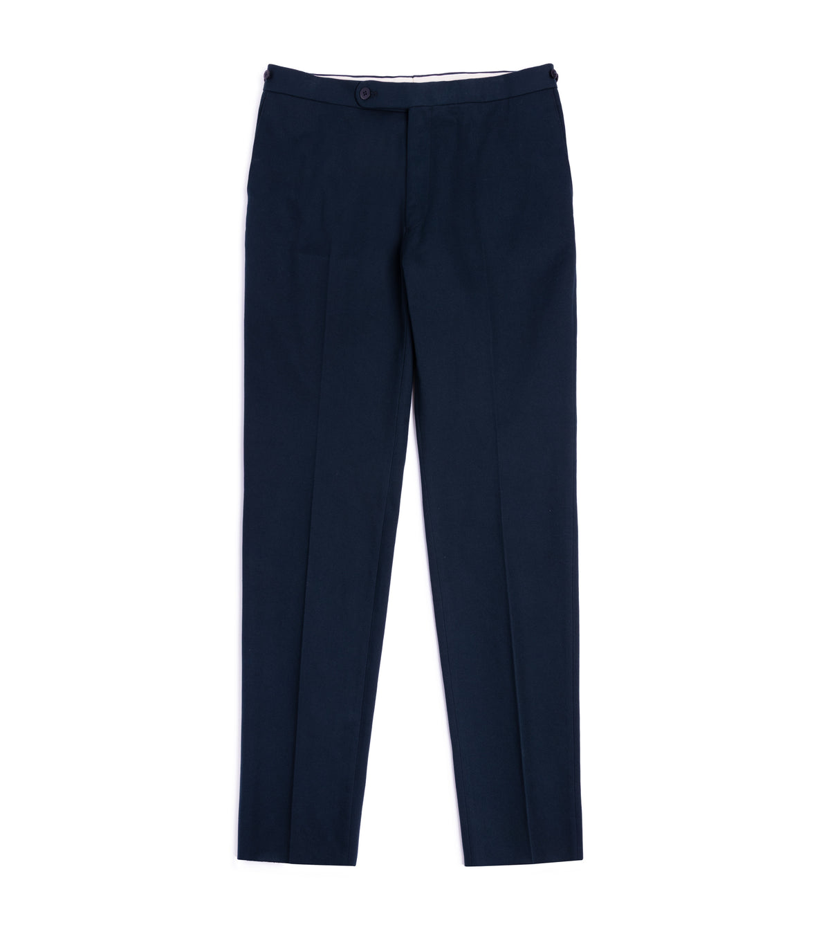 Echizenya Vintage Washed Cotton Tab Chino Trousers: Navy