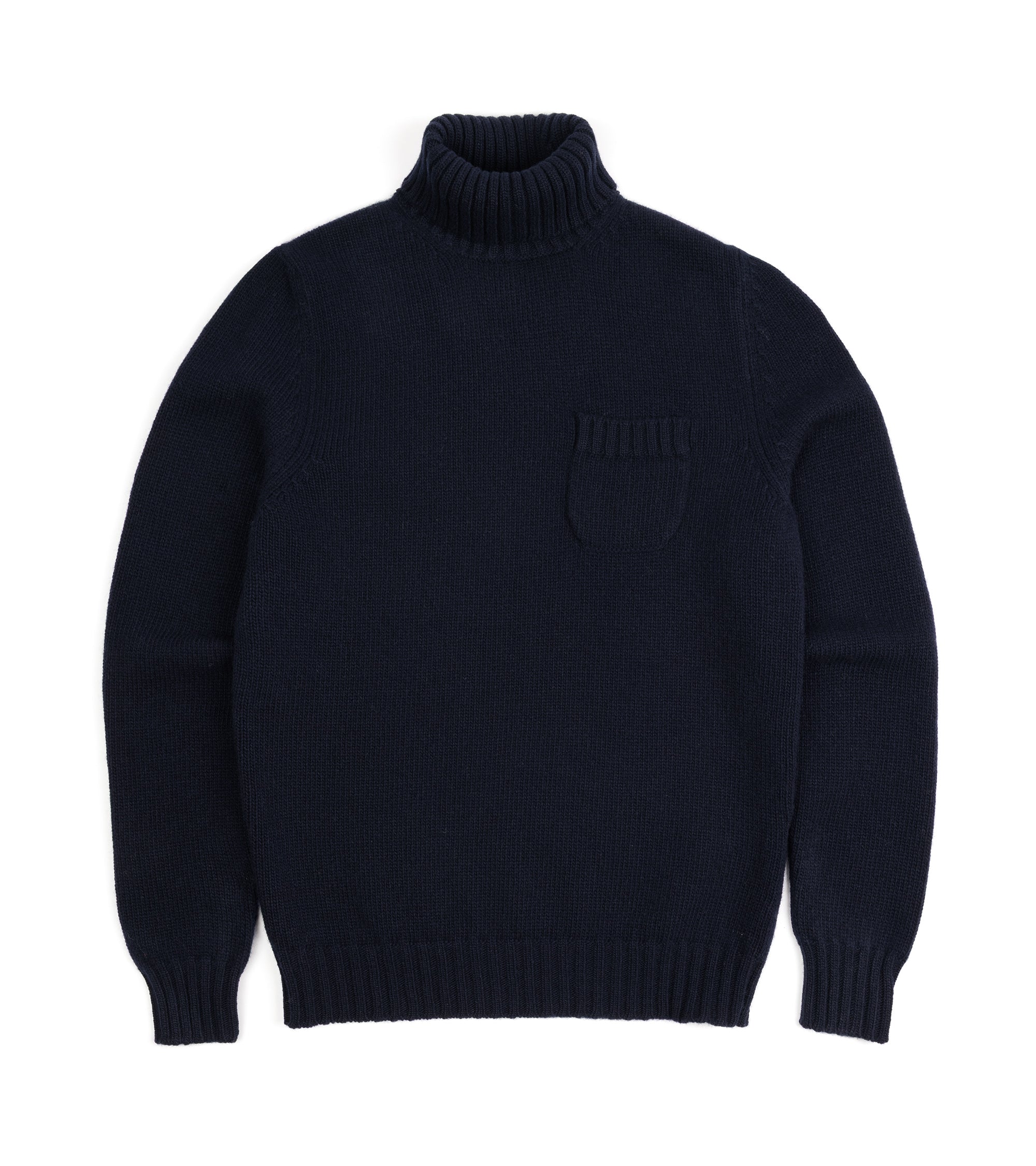 Fedeli Oslo Wool Cashmere Roll Neck Sweater: Midnight Blue