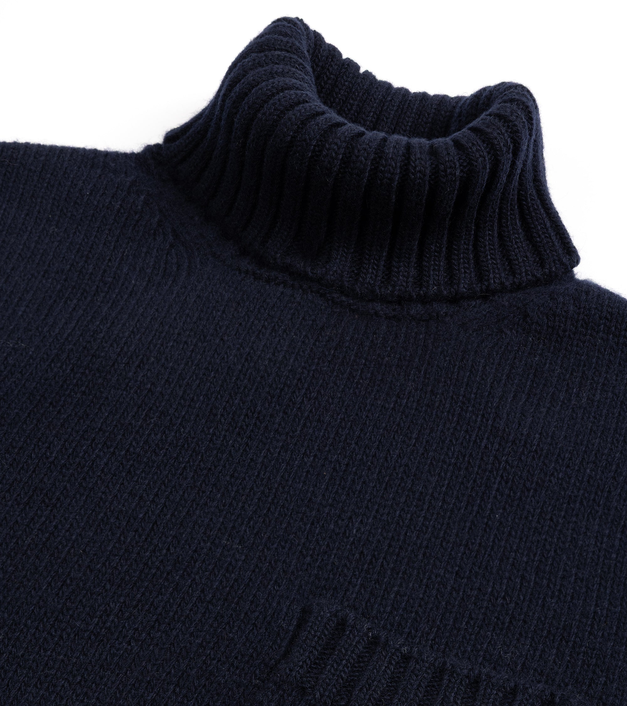 Fedeli Oslo Wool Cashmere Roll Neck Sweater: Midnight Blue