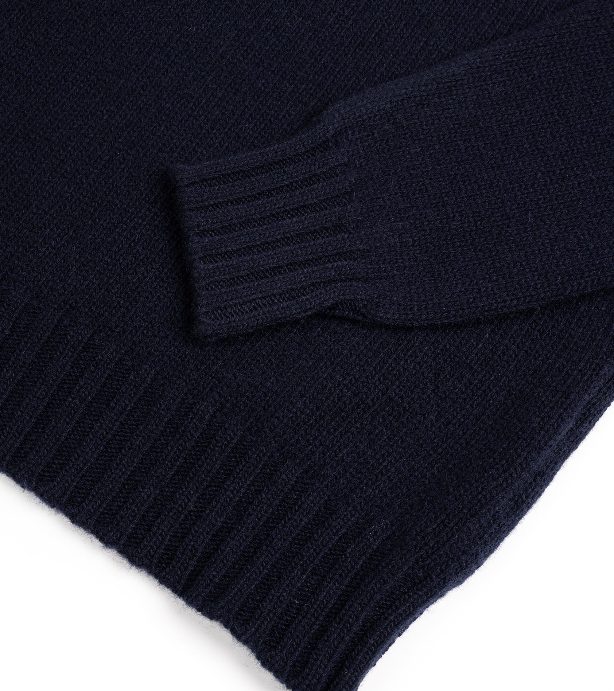 Fedeli Oslo Wool Cashmere Roll Neck Sweater: Midnight Blue