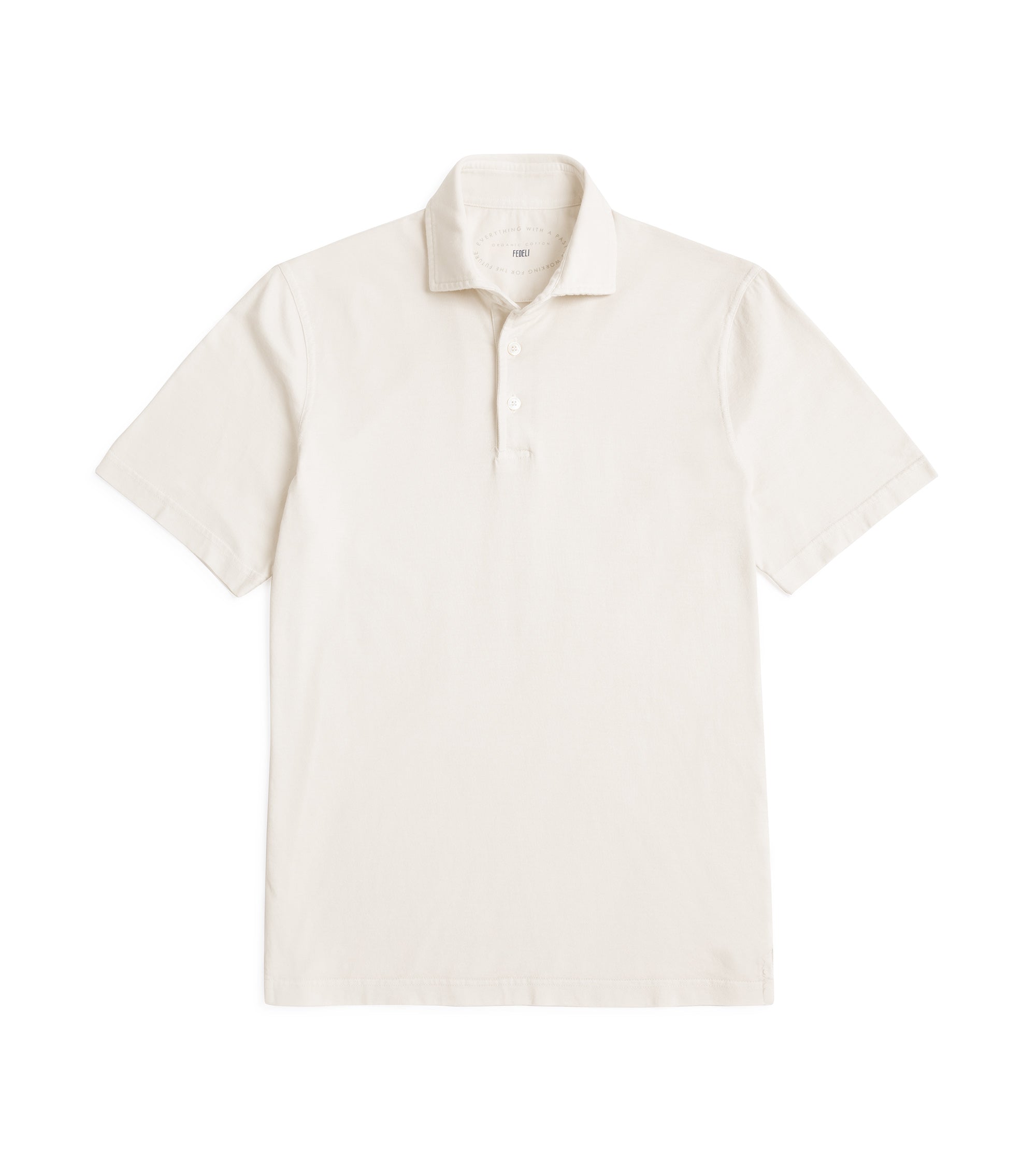 Fedeli Zero Giza Organic Cotton Short Sleeve Polo Shirt: Linen