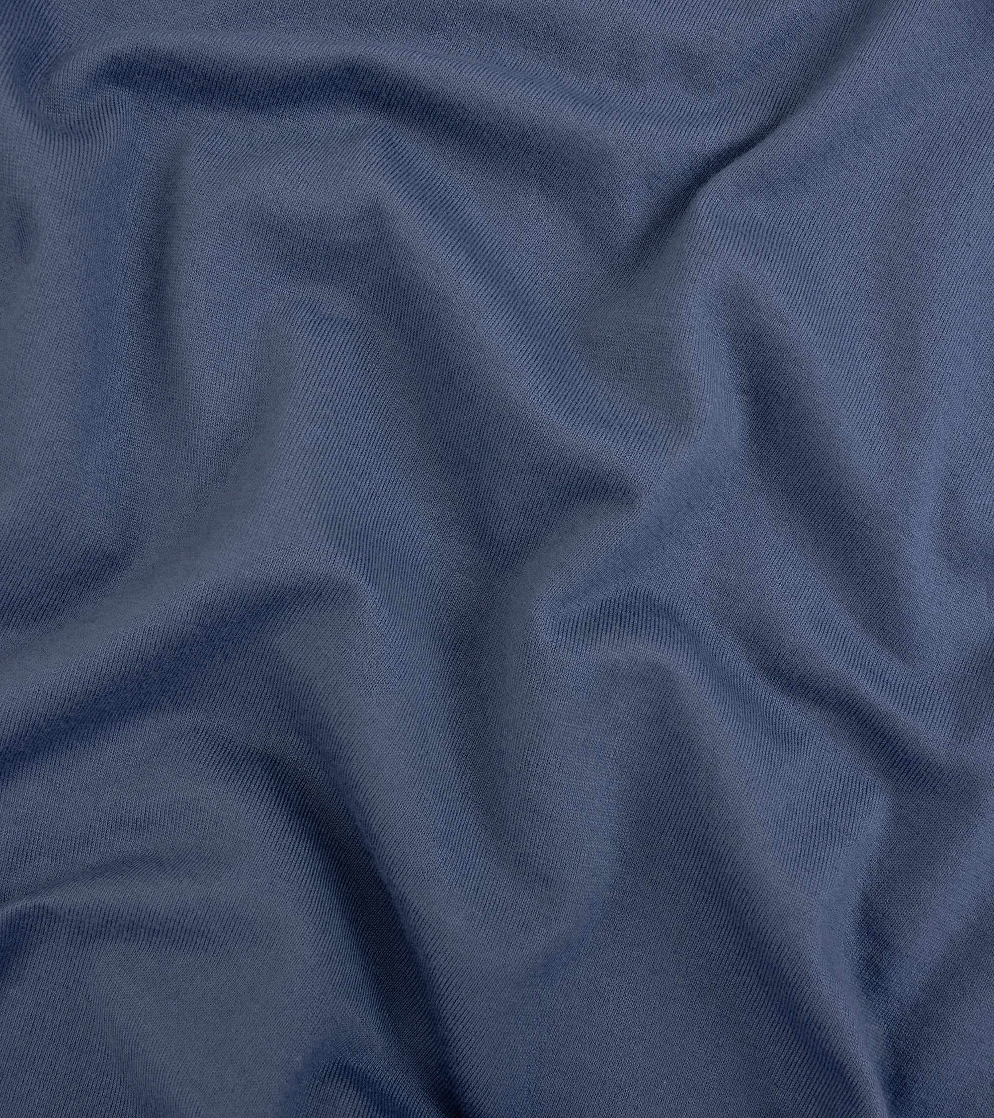 Fedeli Zero Cotton Jersey Long Sleeve Polo Shirt: Dark Blue
