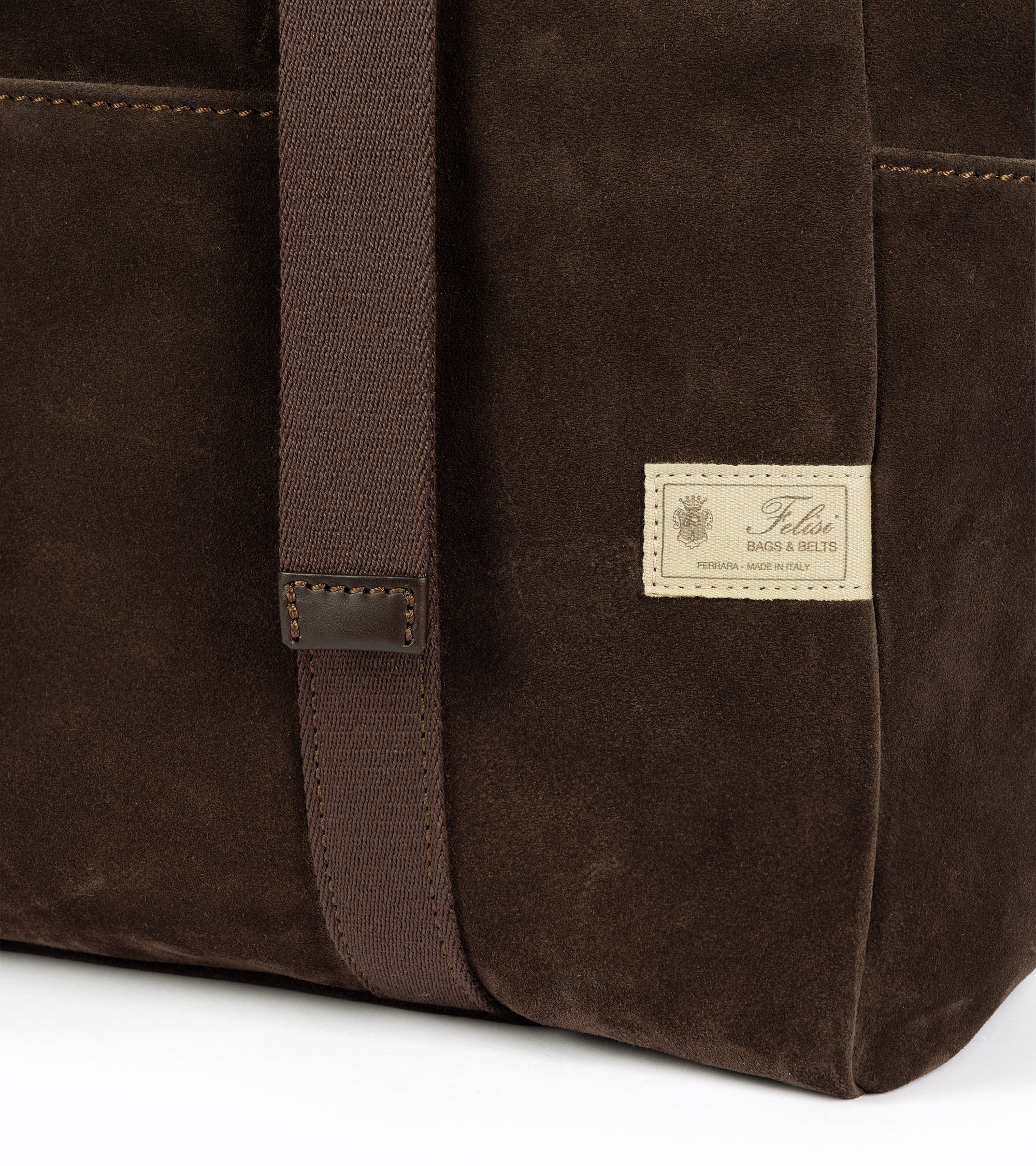 Felisi for Trunk Suede Adjustable Tote Bag: Chocolate