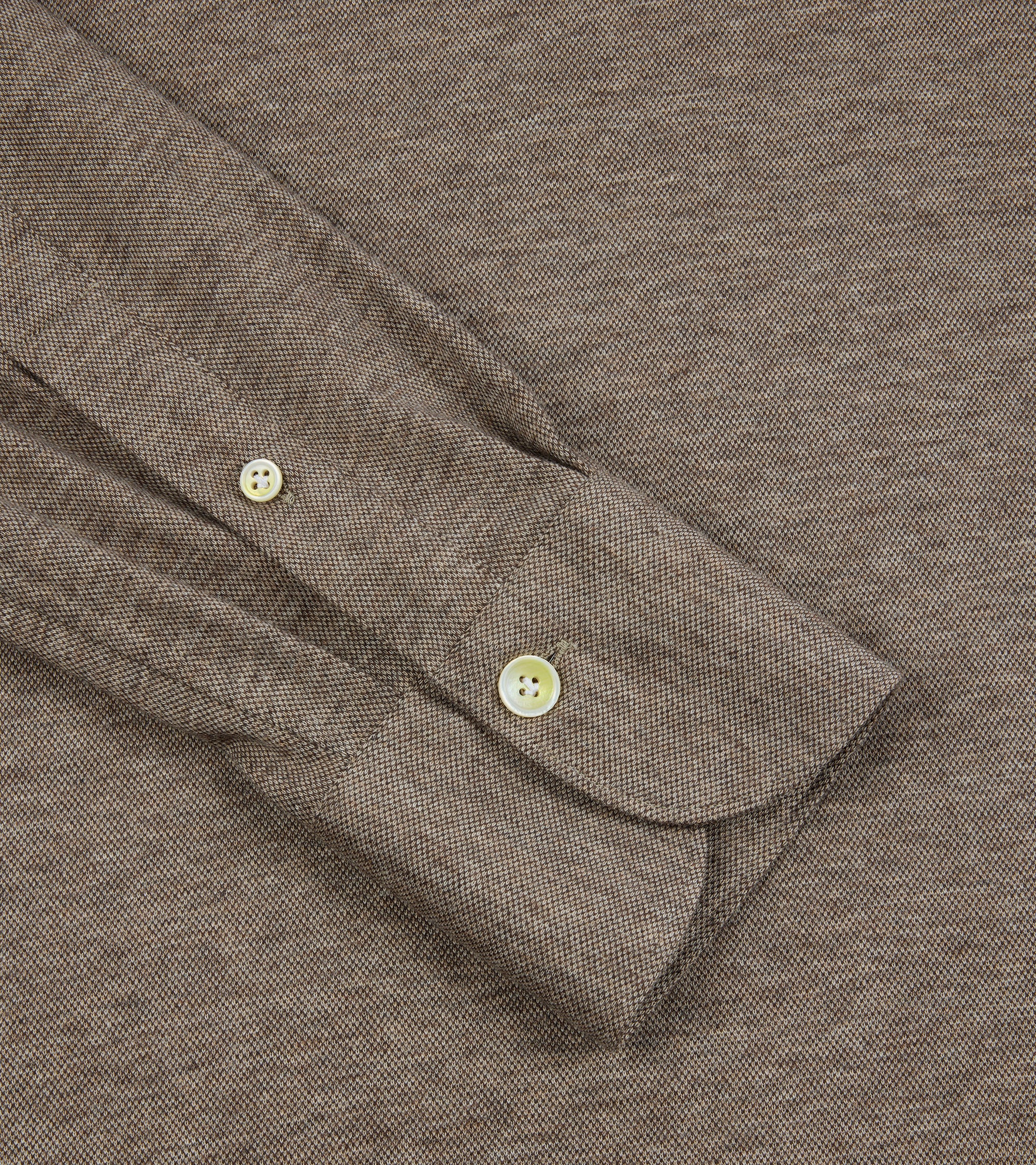 Finamore Orlando Cotton Cashmere Polo Shirt: Biscuit