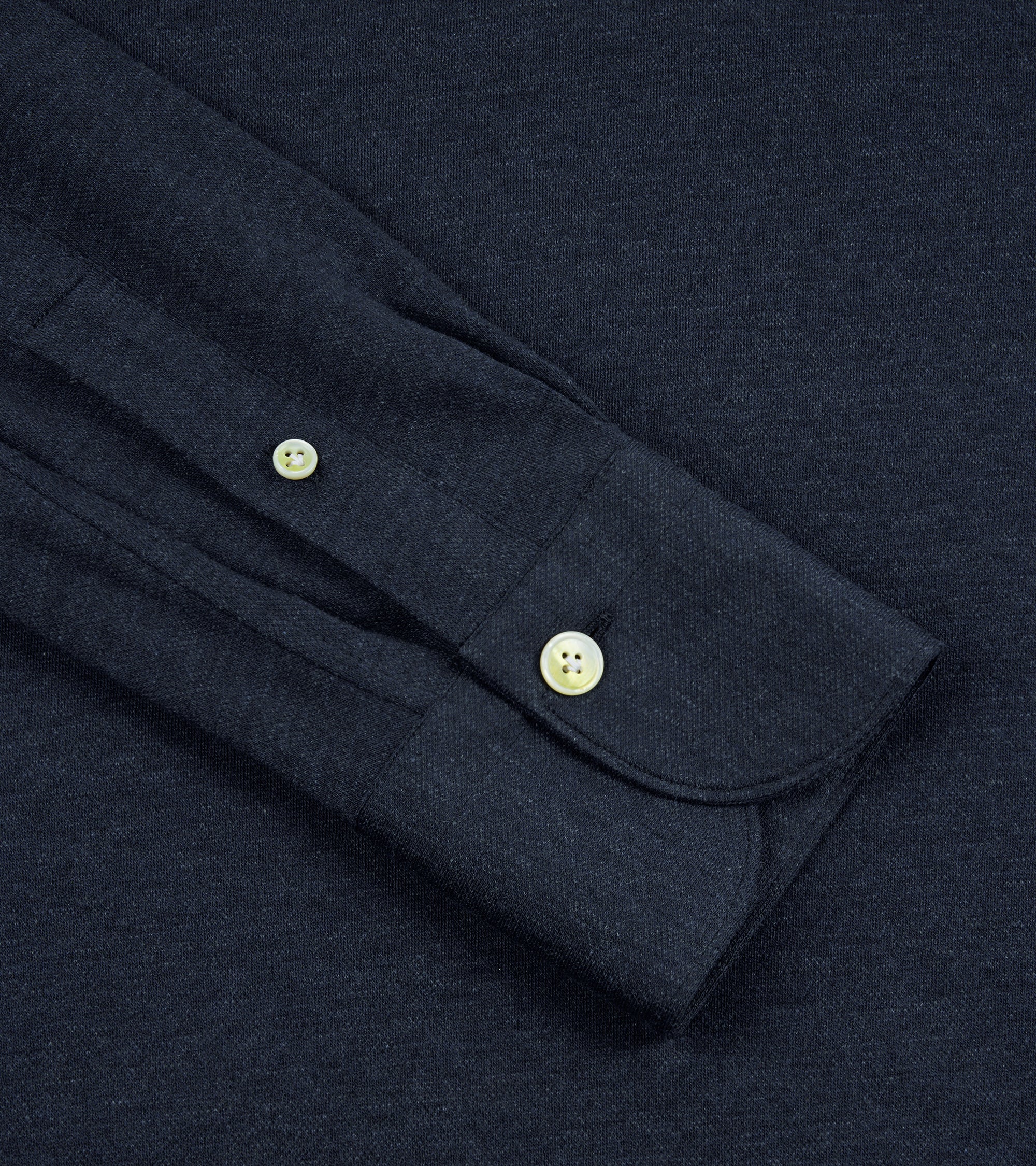 Finamore Orlando Cotton Cashmere Polo Shirt: Navy
