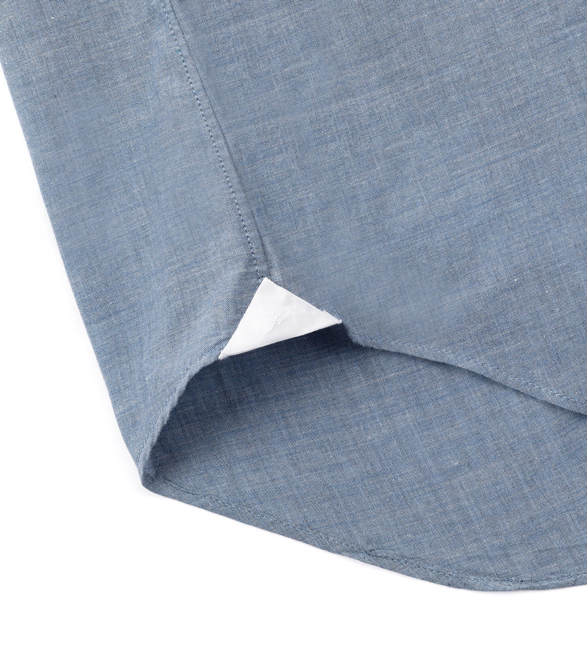 Finamore for Trunk Milano Eduardo Cotton Chambray Formal Shirt: Blue