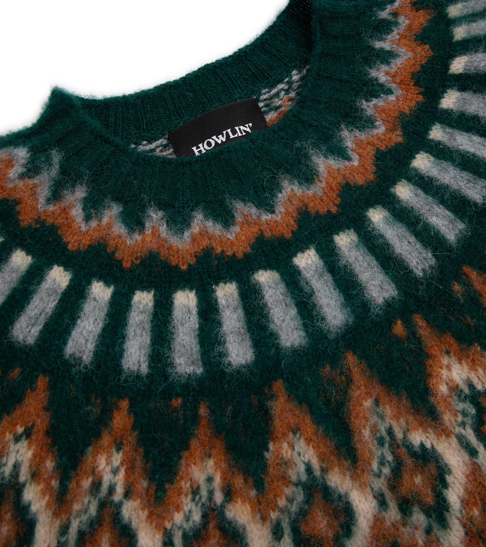 Howlin' Future Fantasy Fairisle Crew Neck Sweater: Forest