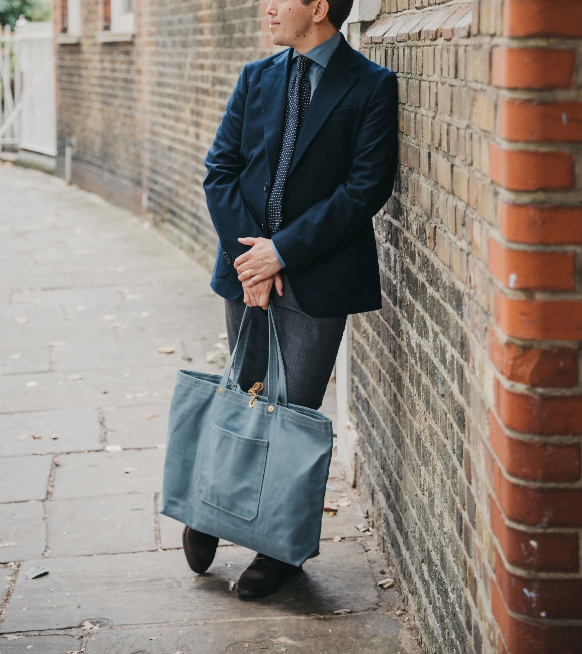 Ichizawa Hanpu for Trunk Large Tool Bag: Blue Grey