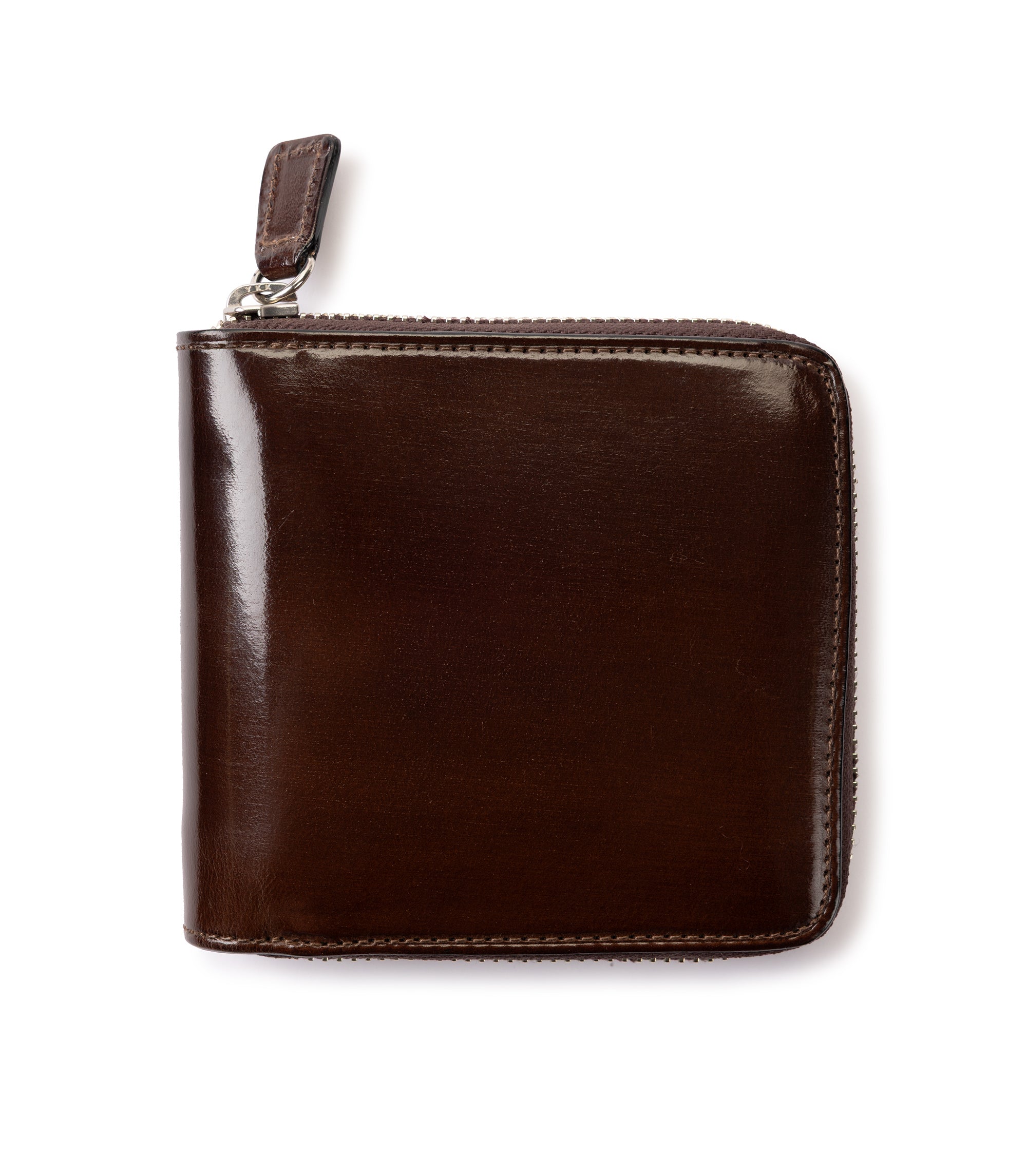 Il Bussetto Leather Zip Wallet: Dark Brown