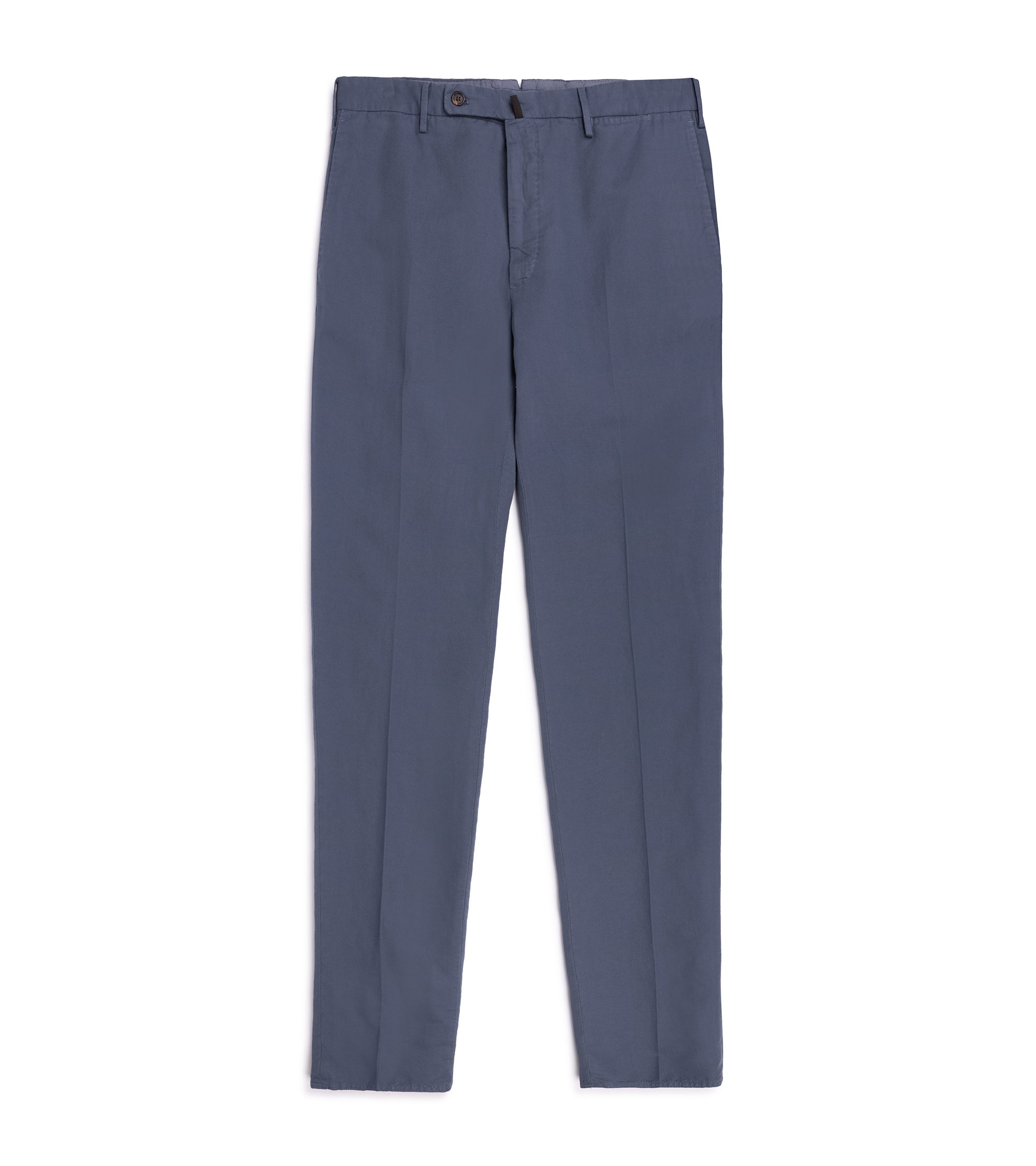 Incotex Regular Fit Chinolino Cotton Linen Trousers: Blue