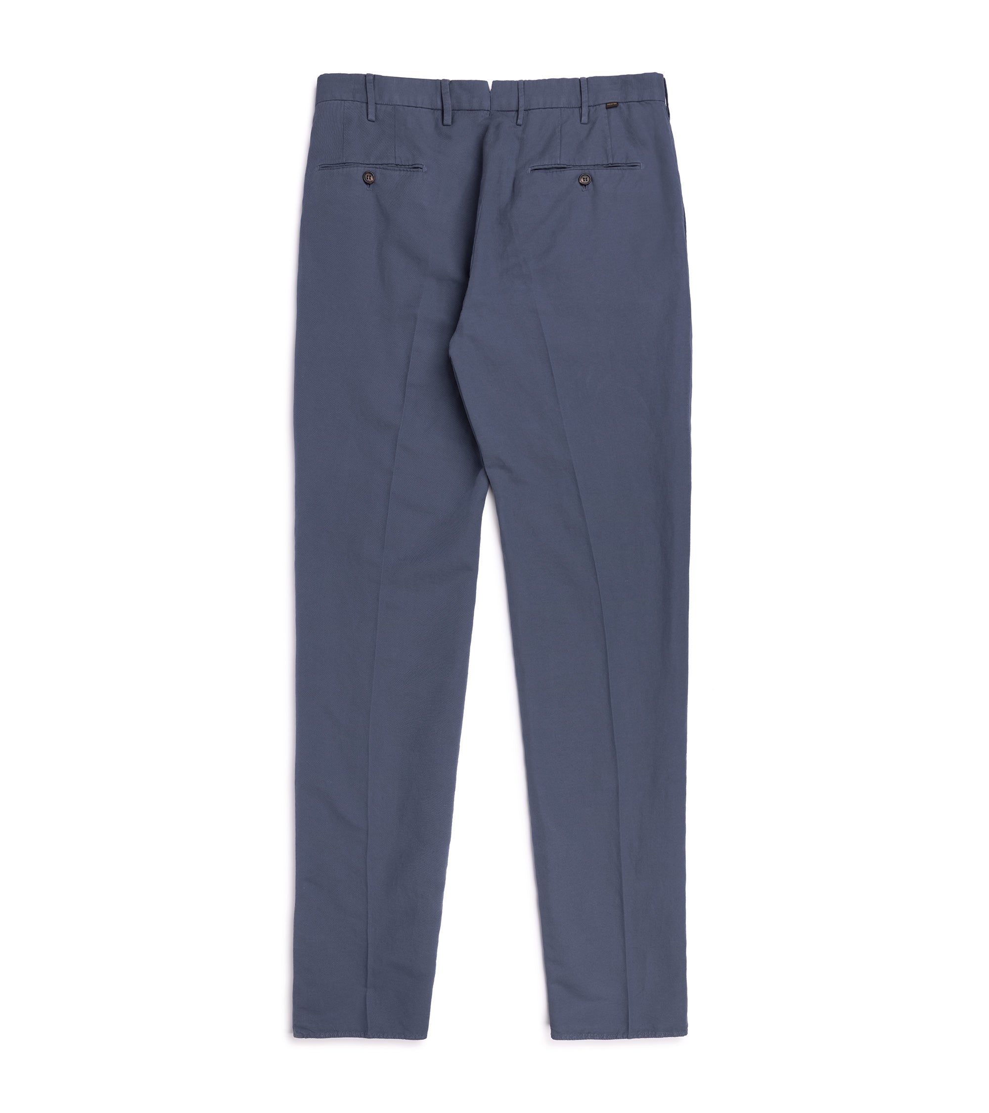 Incotex Regular Fit Chinolino Cotton Linen Trousers: Blue