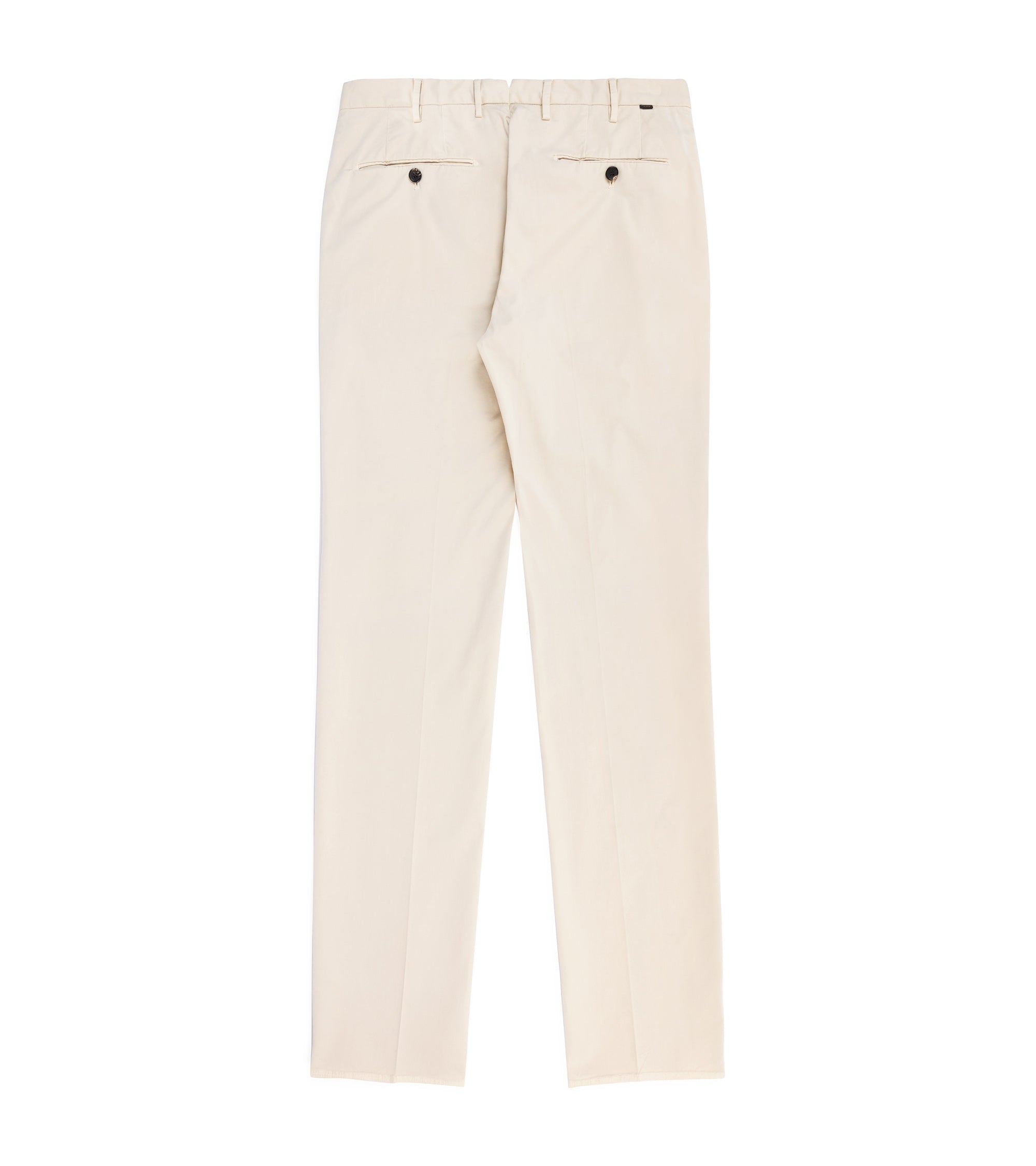 Incotex Regular Fit Royal Batavia Cotton Trousers: Cream
