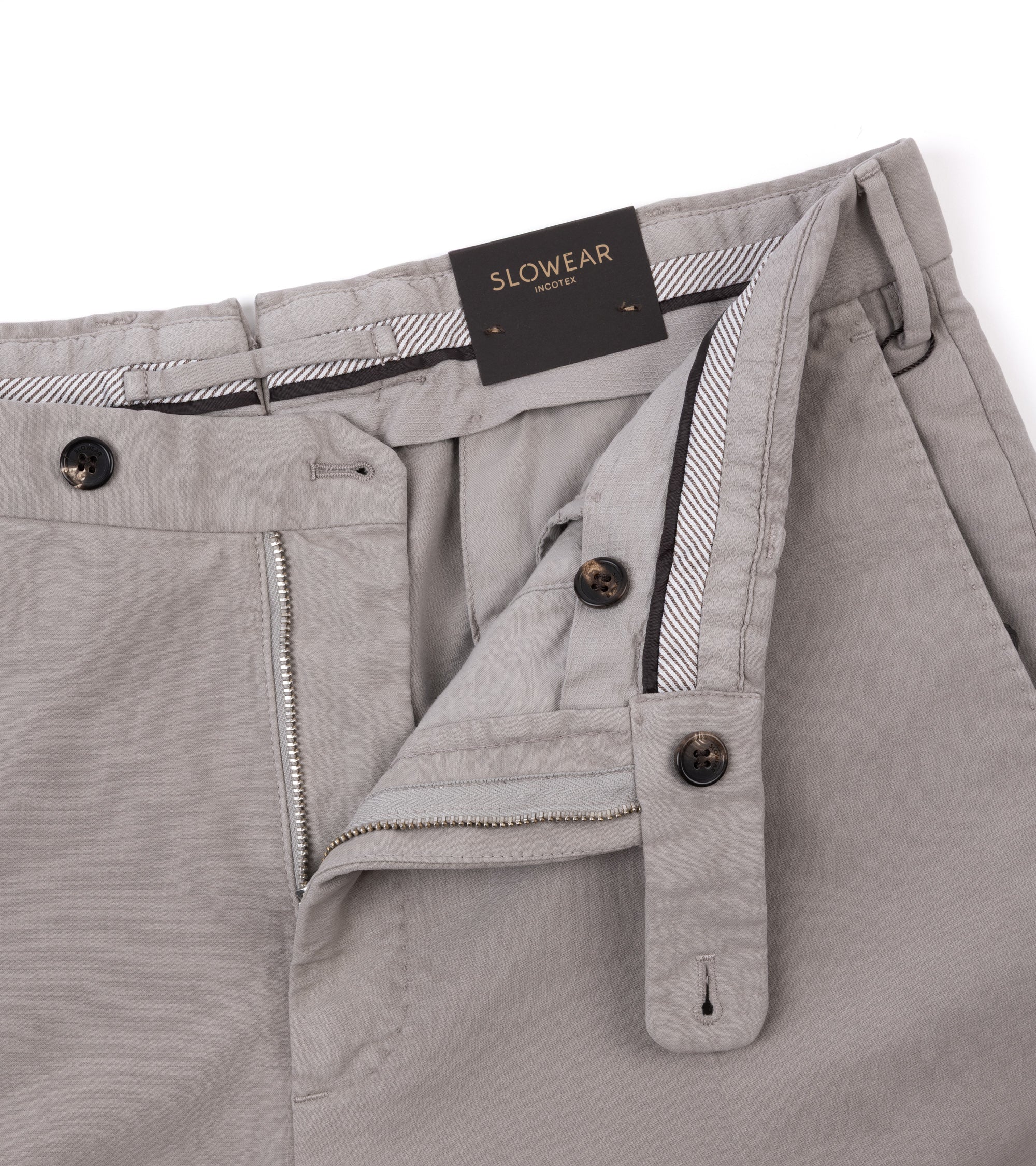 Incotex Doeskin Trousers in Greige | Trunk Clothiers