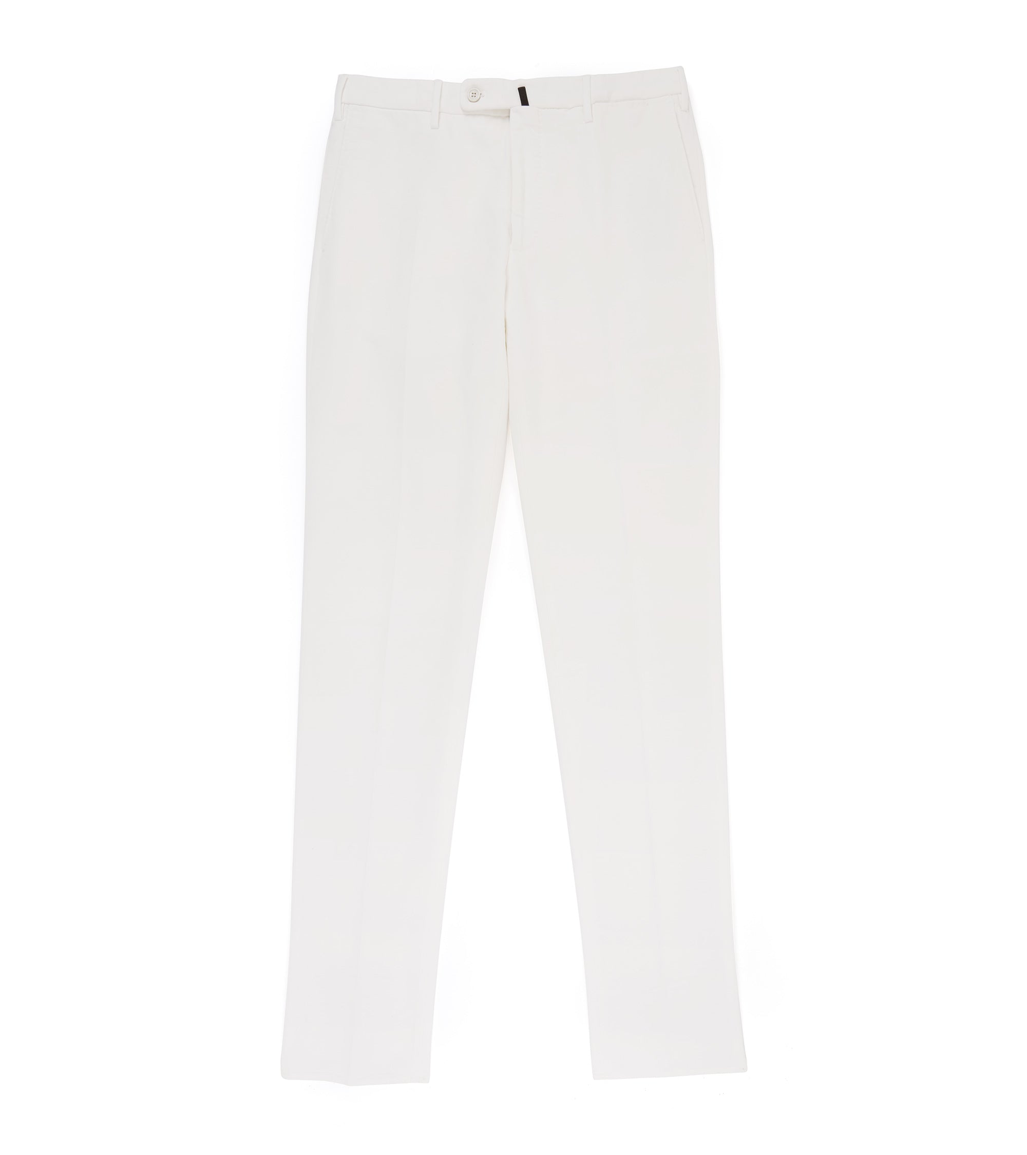 Incotex Regular High Cotton Doeskin Trousers: White