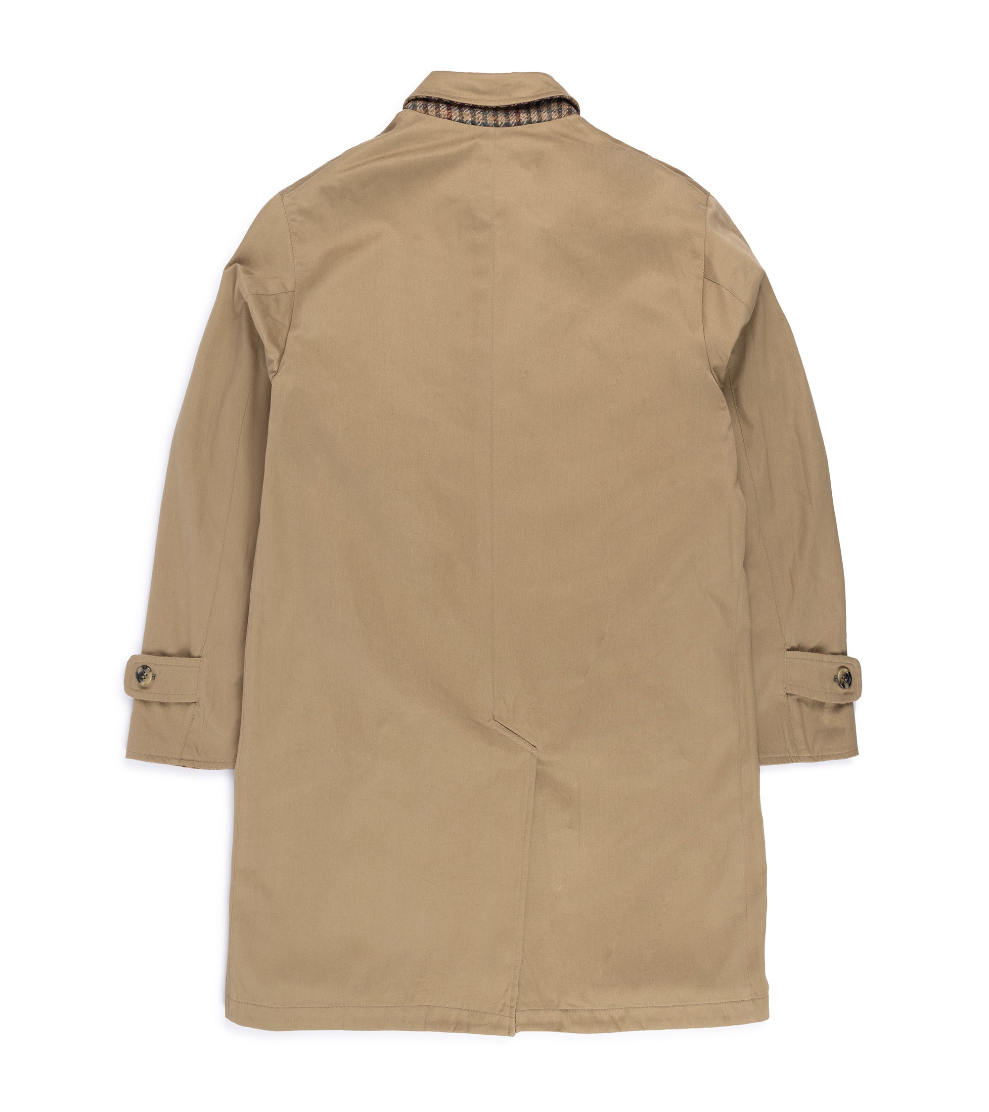 Justo Gimeno Wool Check Hoggi Overcoat: Brown