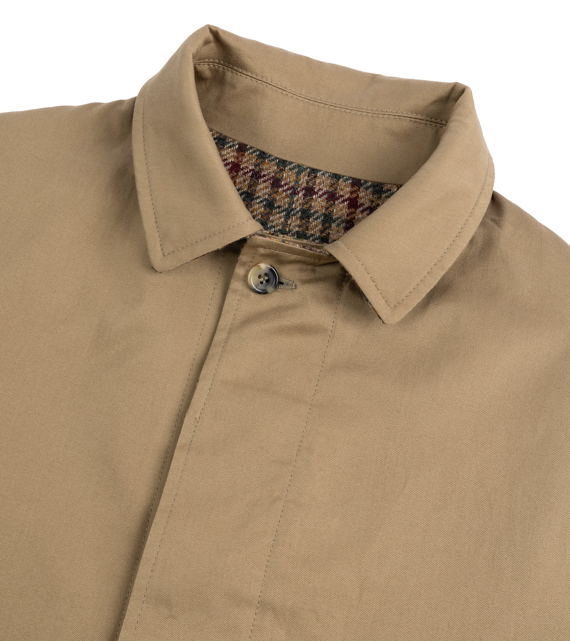 Justo Gimeno Wool Check Hoggi Overcoat: Brown