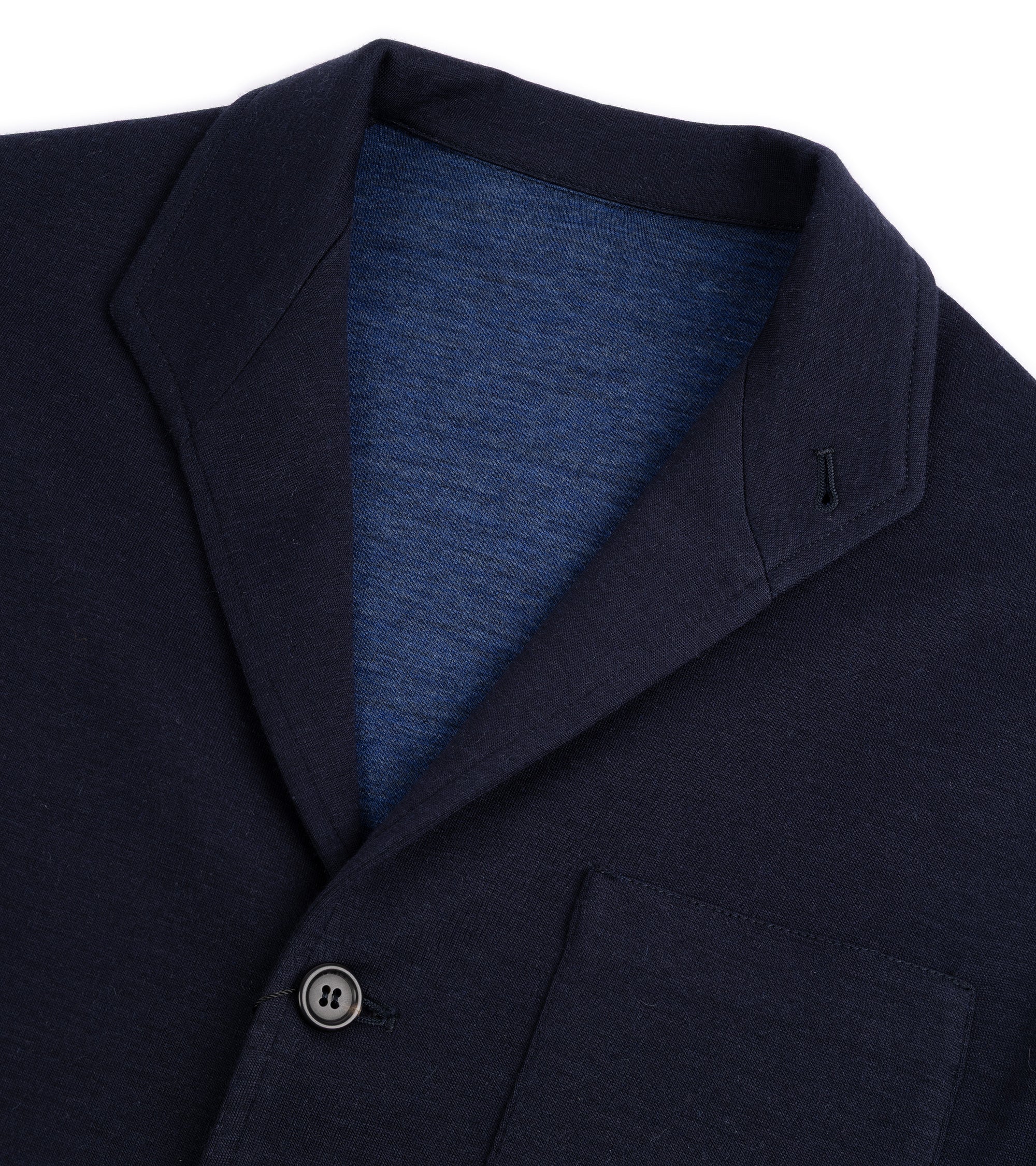 Justo Gimeno Wool Knit Teba Jacket: Navy